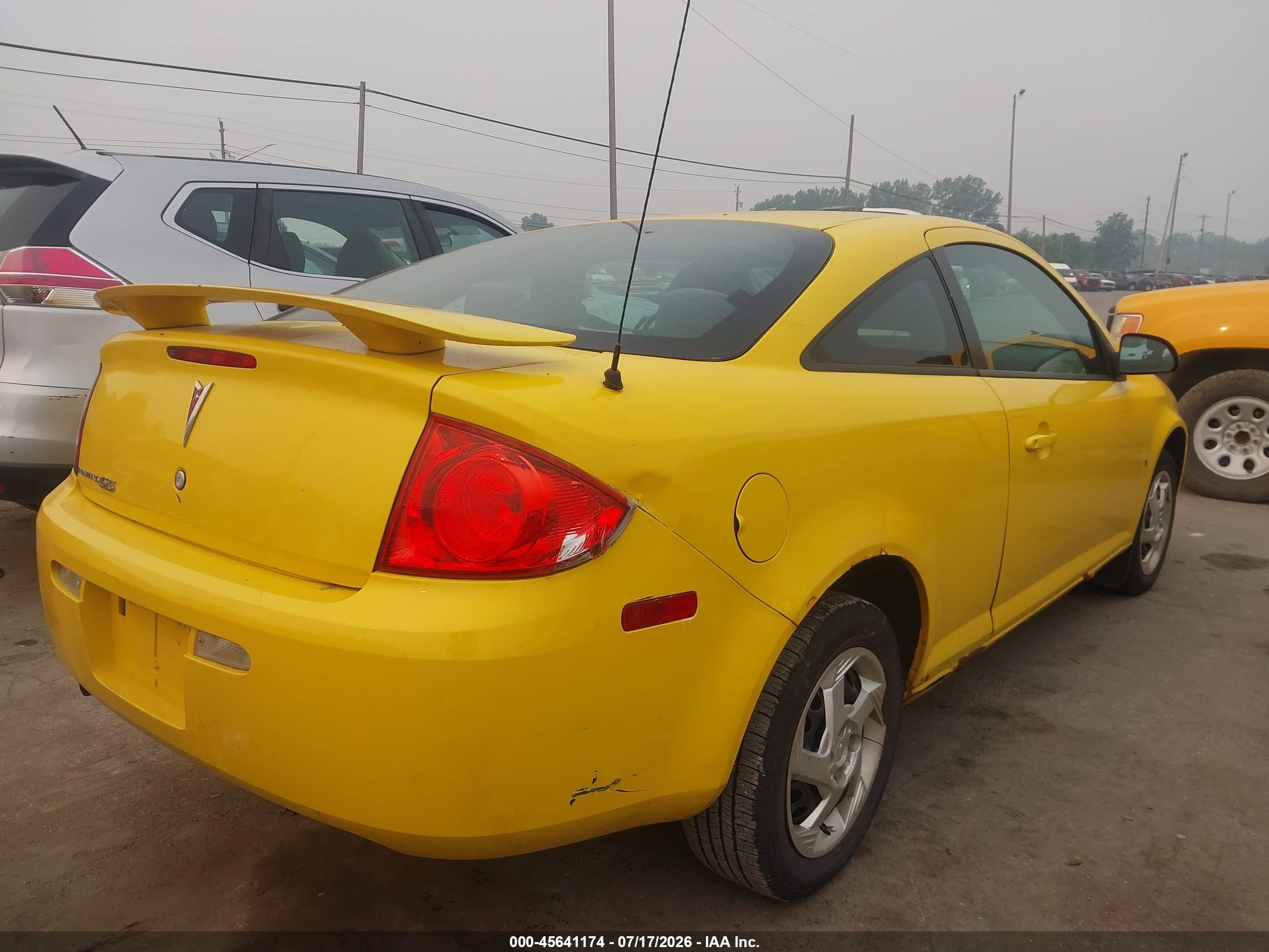 2007 Pontiac G5   Желтый vin: 1G2AL15F377234508