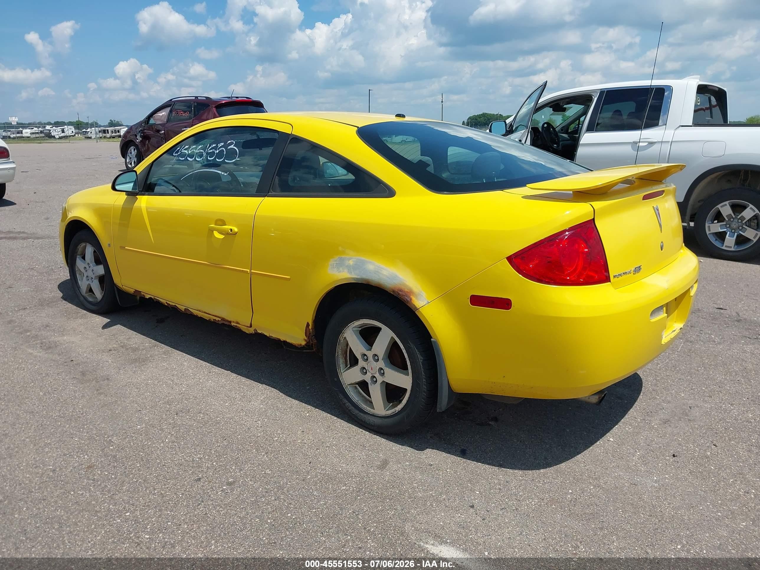2008 Pontiac G5   Yellow vin: 1G2AL18F487198177