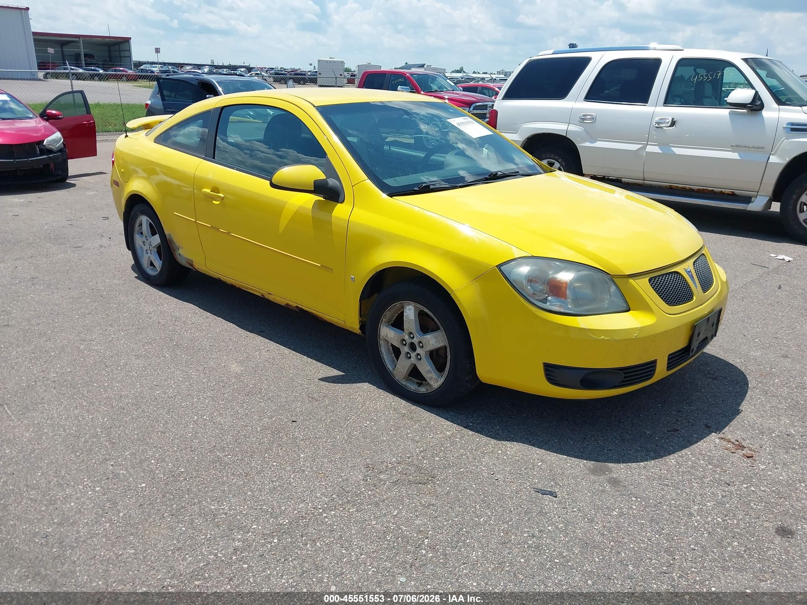 2008 Pontiac G5   Yellow vin: 1G2AL18F487198177