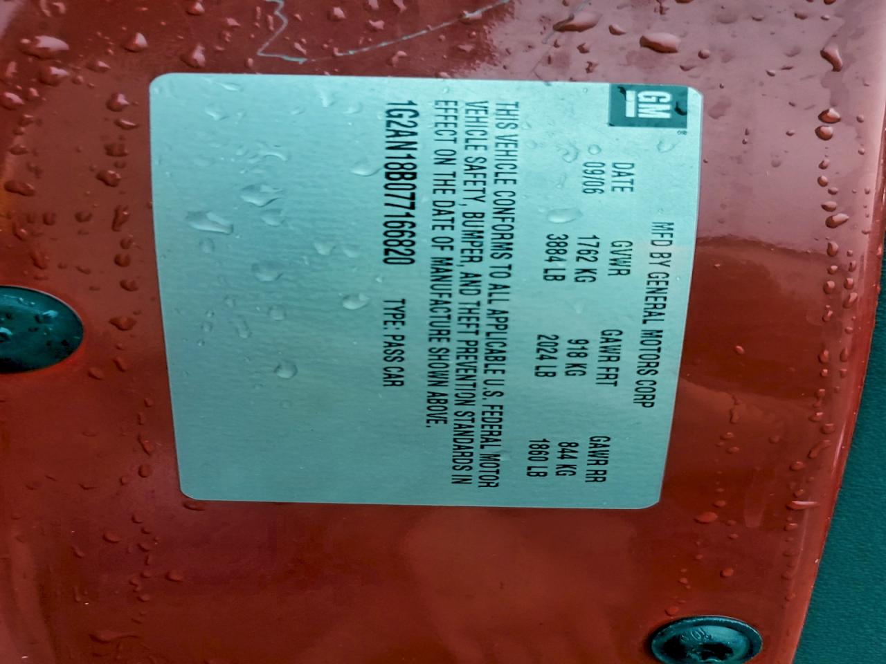 2007 Pontiac G5 Gt Red vin: 1G2AN18B077166820