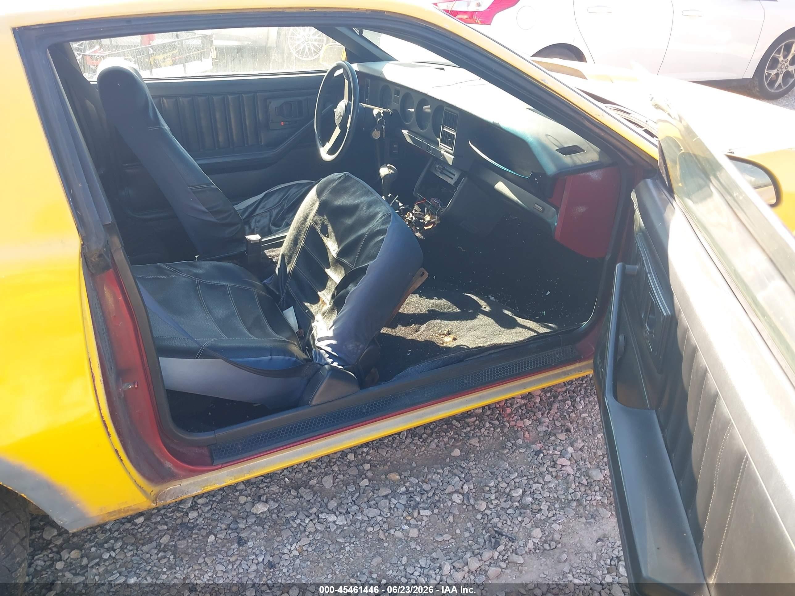 1987 Pontiac Firebird   Yellow vin: 1G2FS21H5HN236781