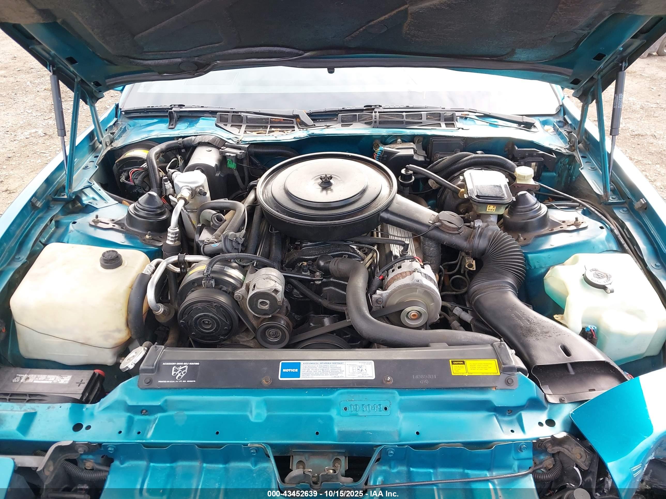 1992 Pontiac Firebird Formula Blue vin: 1G2FS23E7NL226294