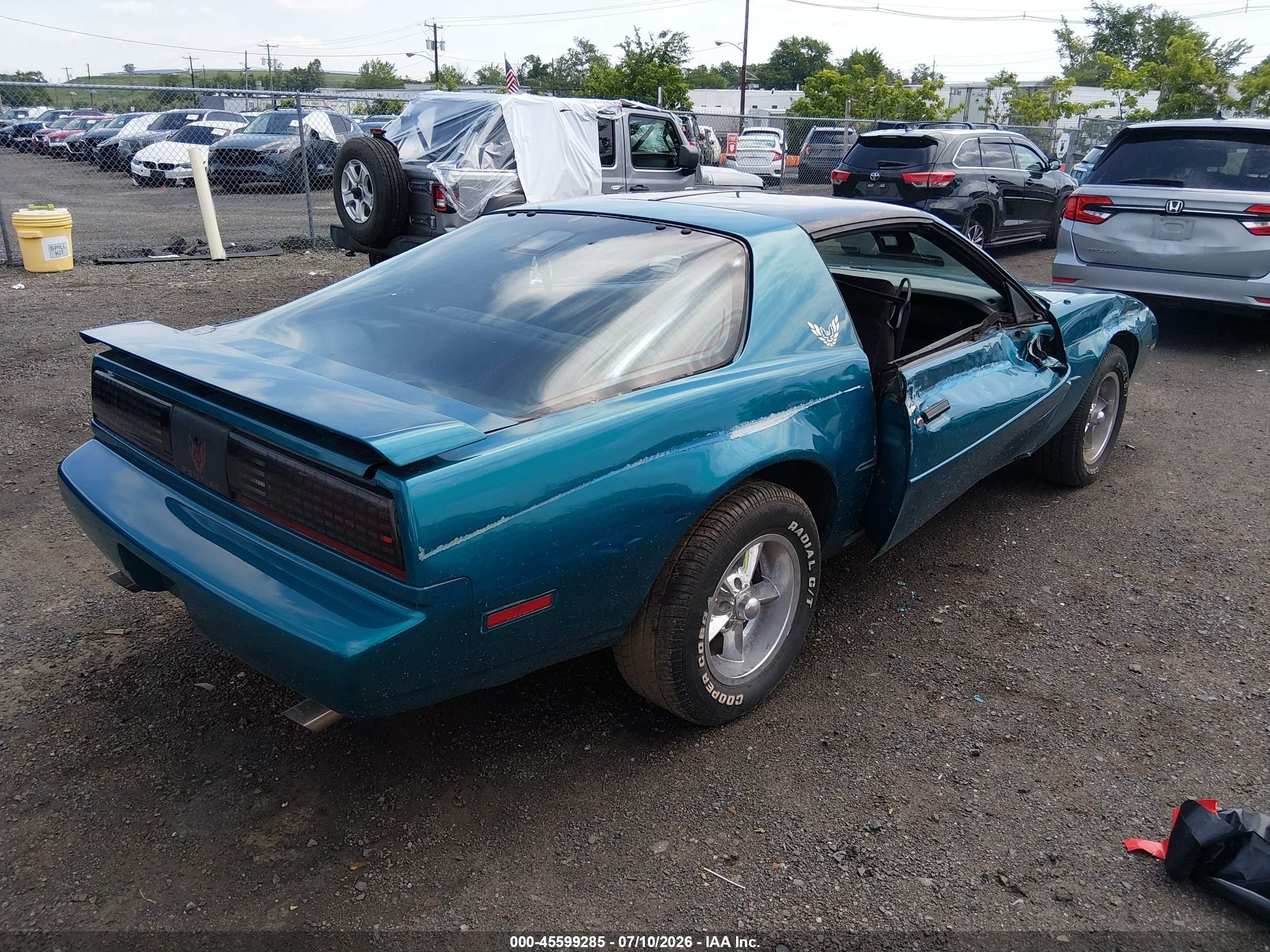 1992 Pontiac Firebird Formula Teal vin: 1G2FS23E8NL219418