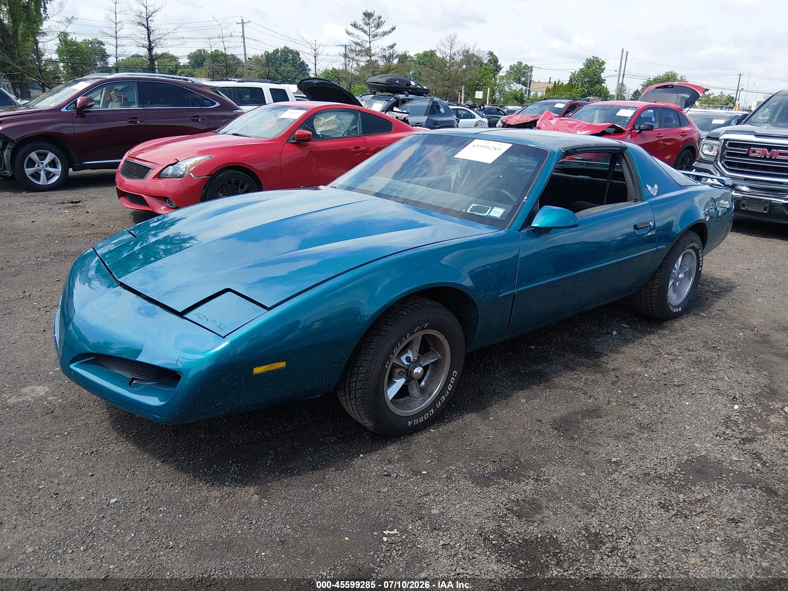 1992 Pontiac Firebird Formula Teal vin: 1G2FS23E8NL219418