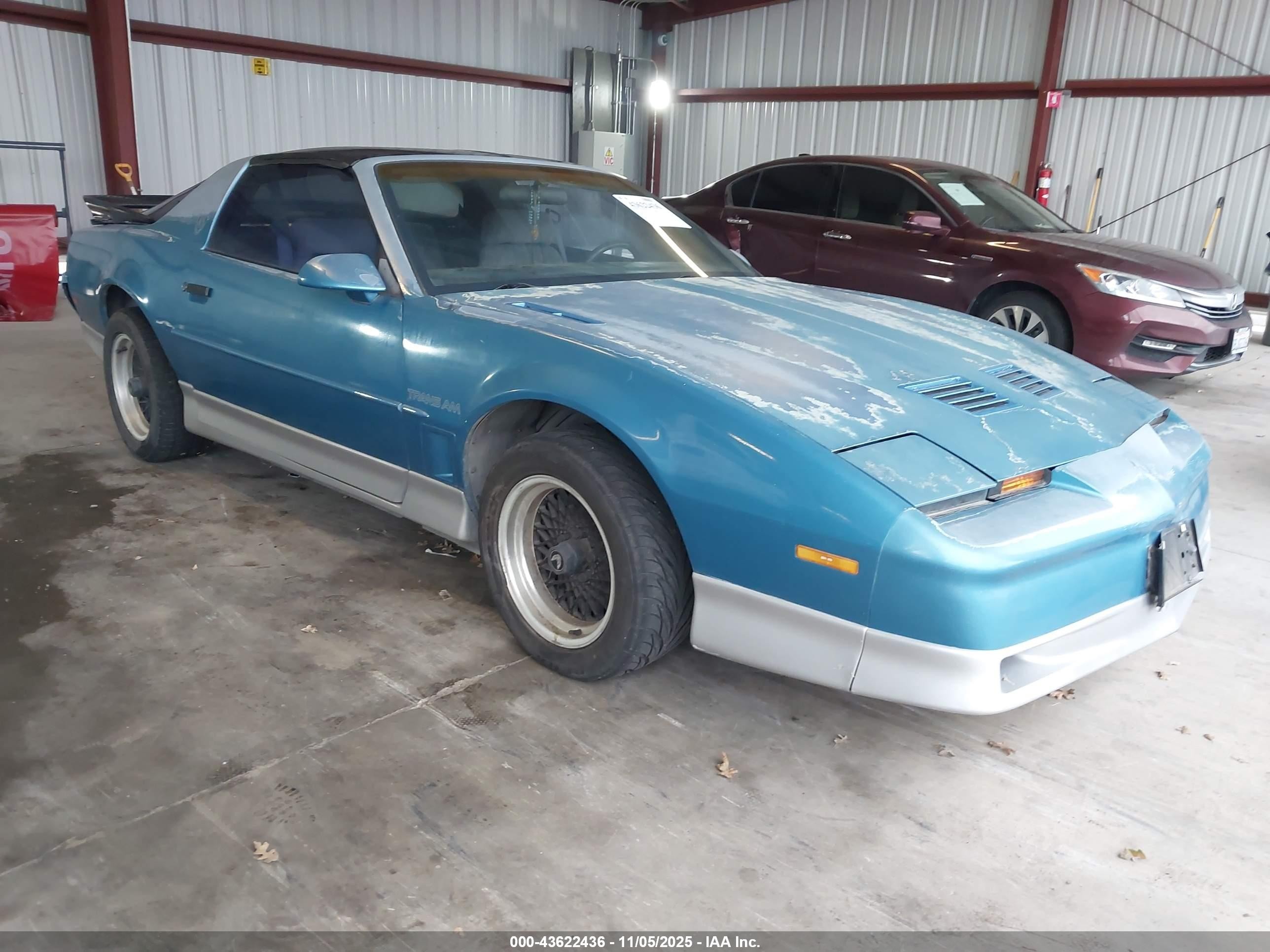 1988 Pontiac Firebird Trans Am/gta Light Blue vin: 1G2FW21F7JL219792