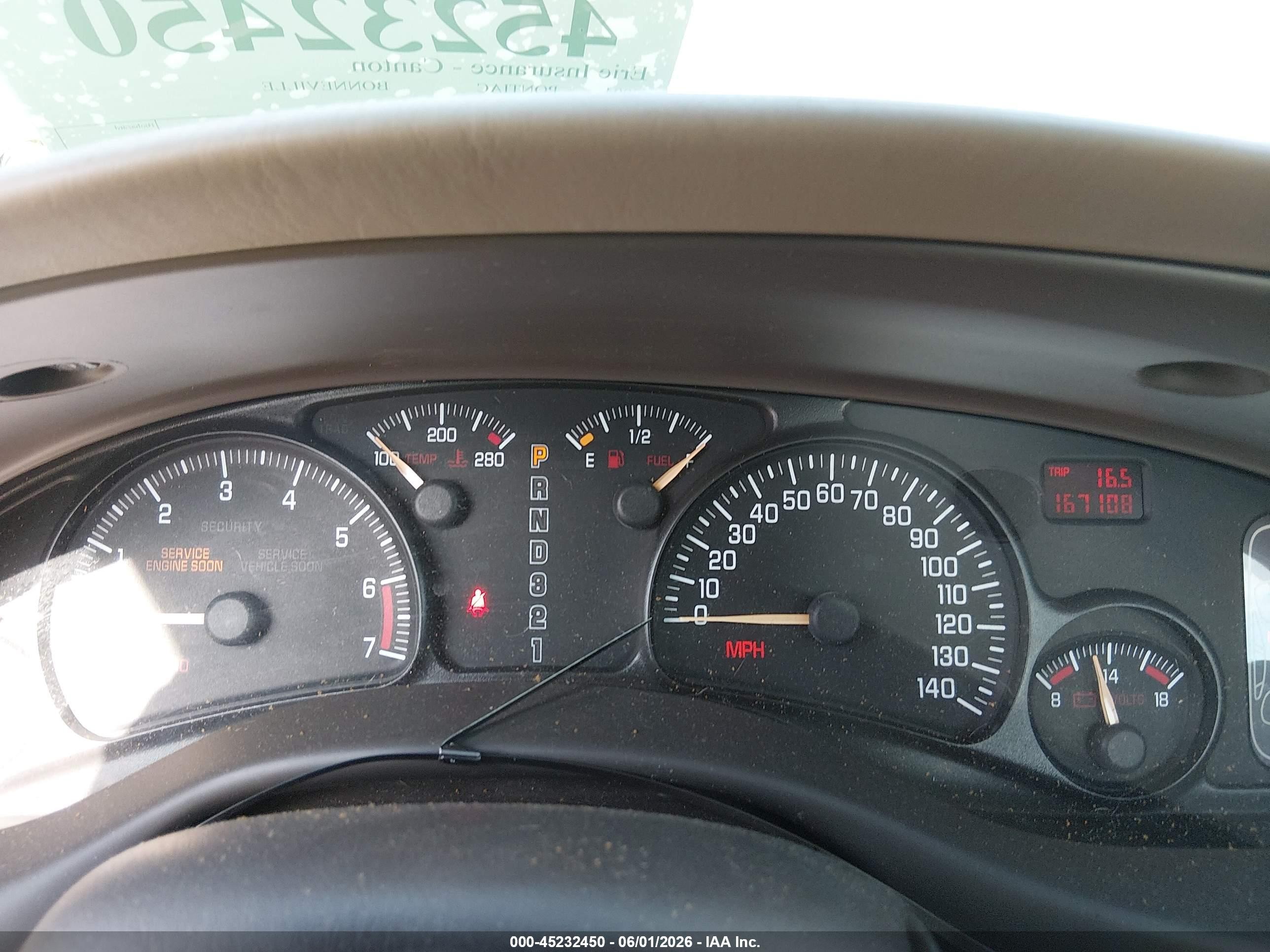 2004 Pontiac Bonneville Se Tan vin: 1G2HX52K04U207002