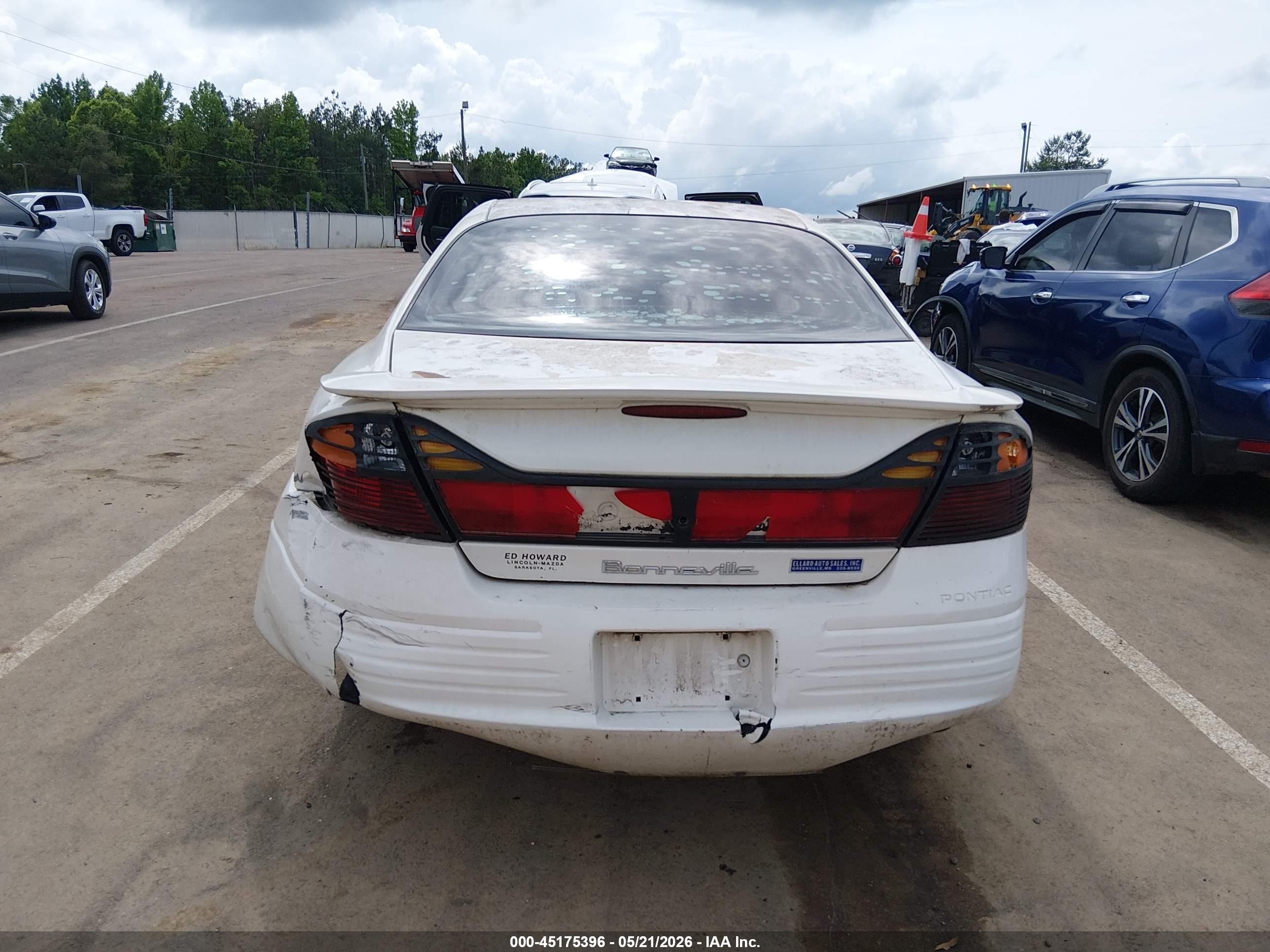 2003 Pontiac Bonneville Se White vin: 1G2HX52K234143835