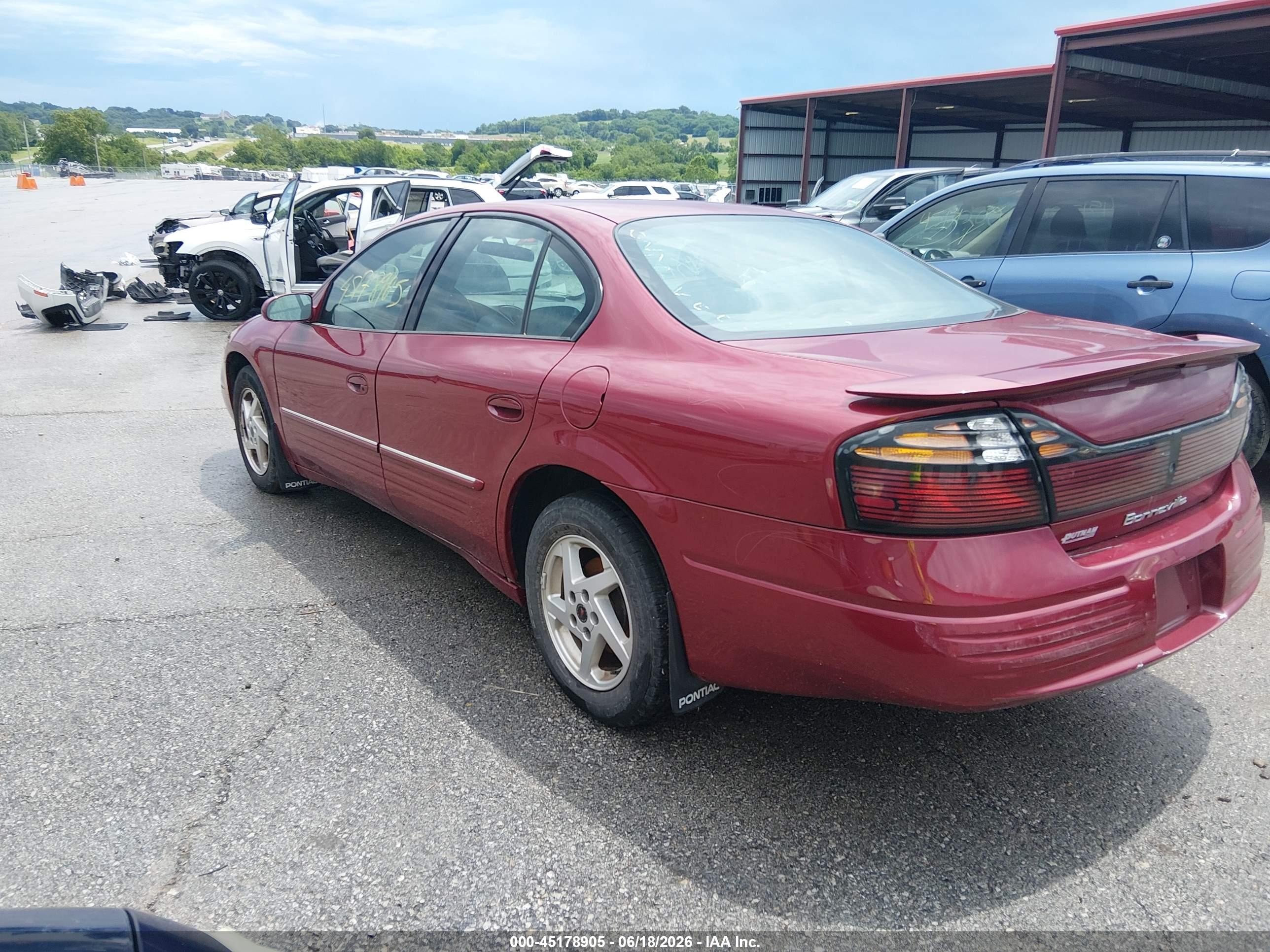 2003 Pontiac Bonneville Se Burgundy vin: 1G2HX52K534150388