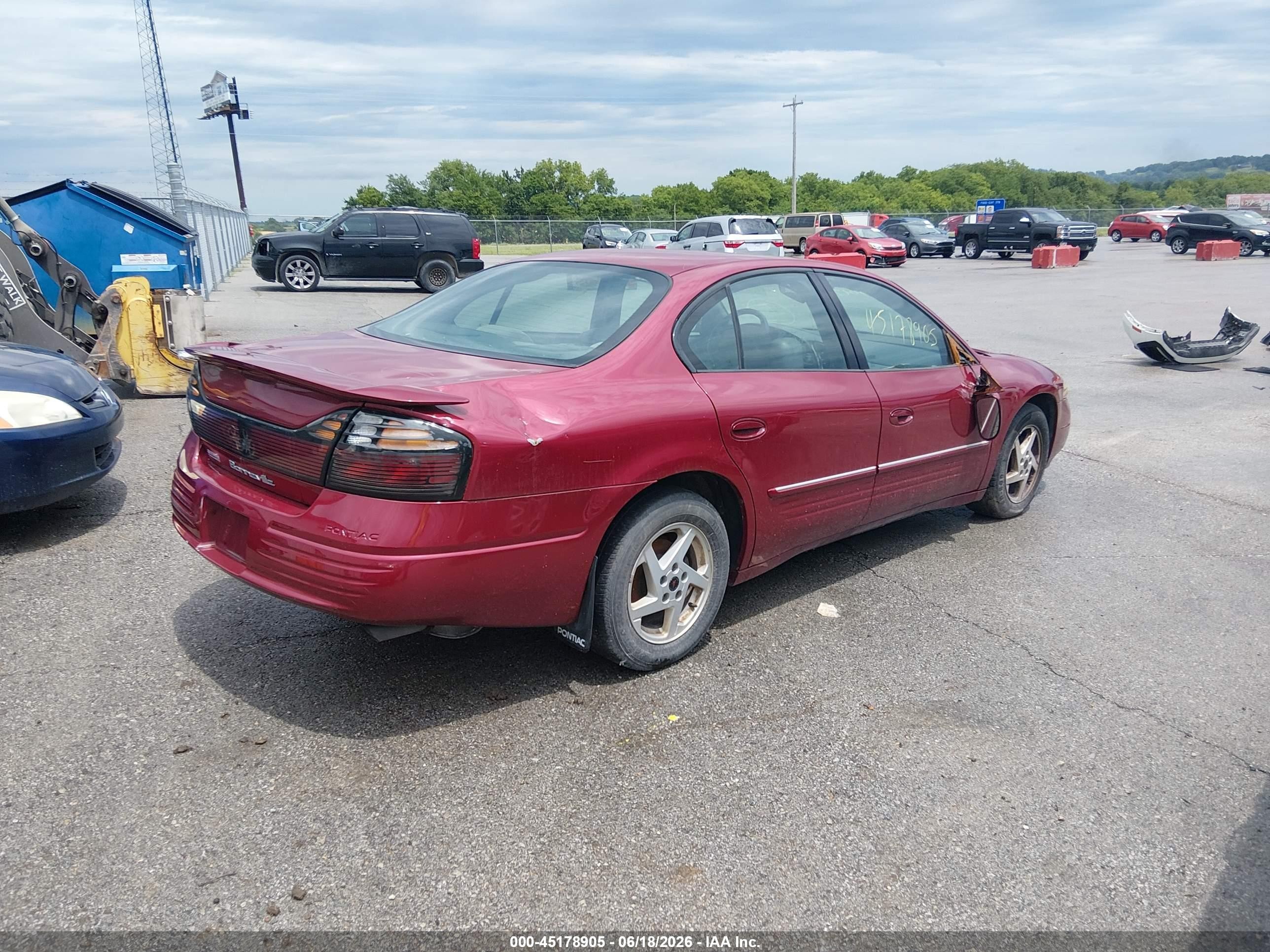 2003 Pontiac Bonneville Se Burgundy vin: 1G2HX52K534150388