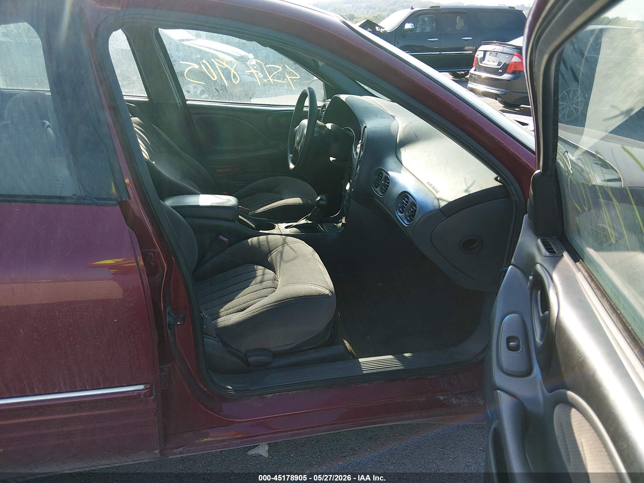 2003 Pontiac Bonneville Se Burgundy vin: 1G2HX52K534150388