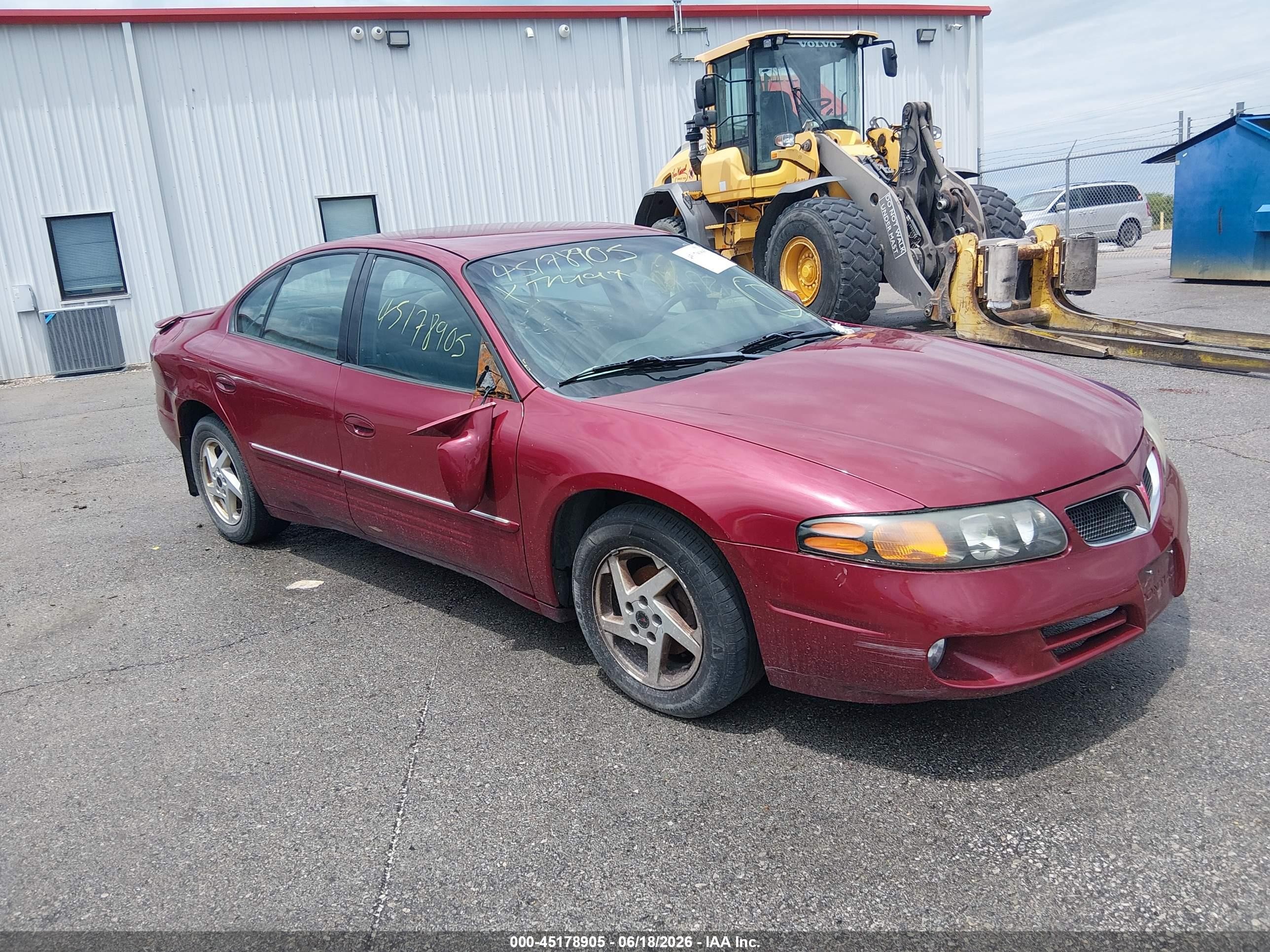 2003 Pontiac Bonneville Se Burgundy vin: 1G2HX52K534150388