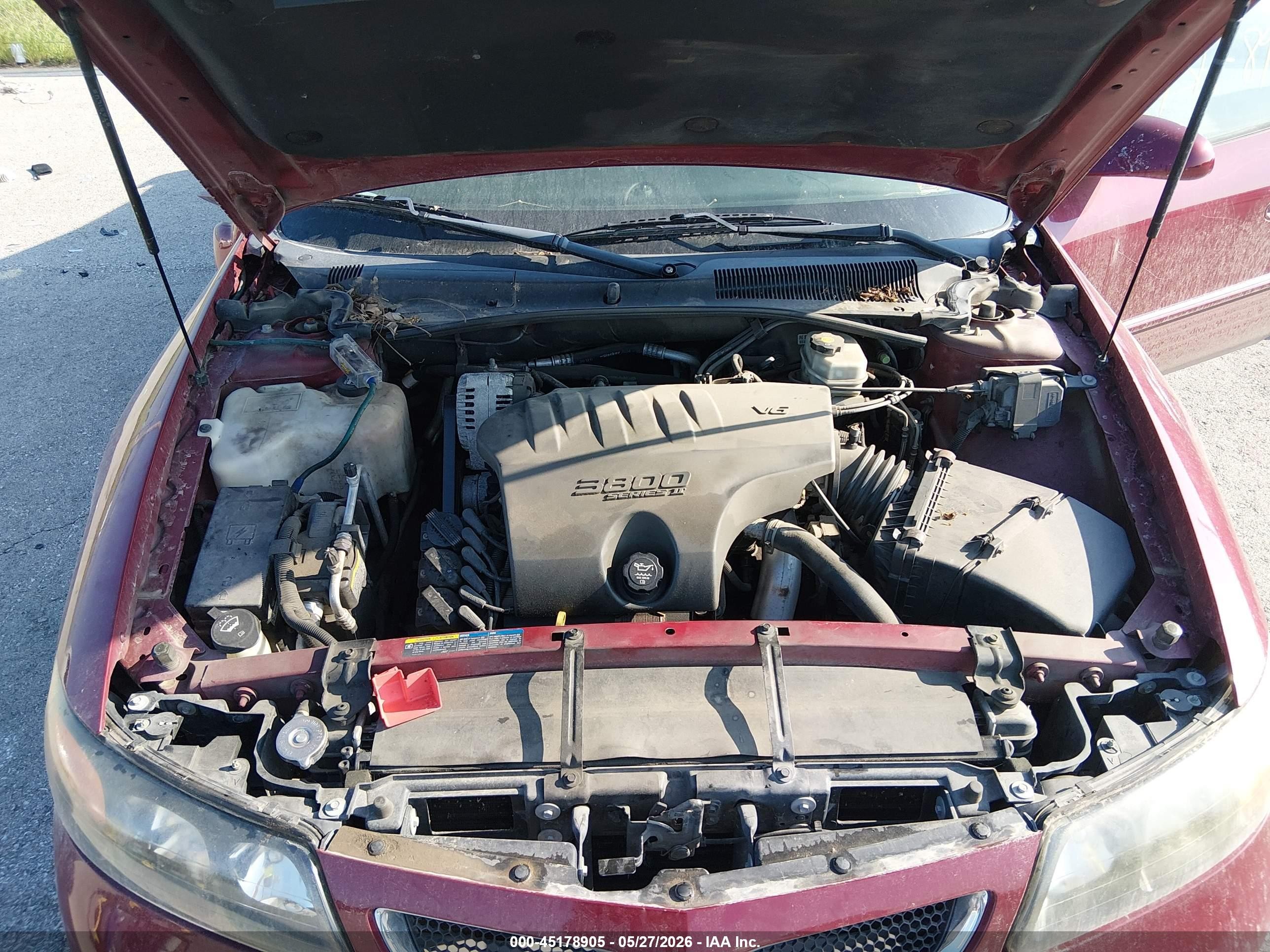 2003 Pontiac Bonneville Se Burgundy vin: 1G2HX52K534150388