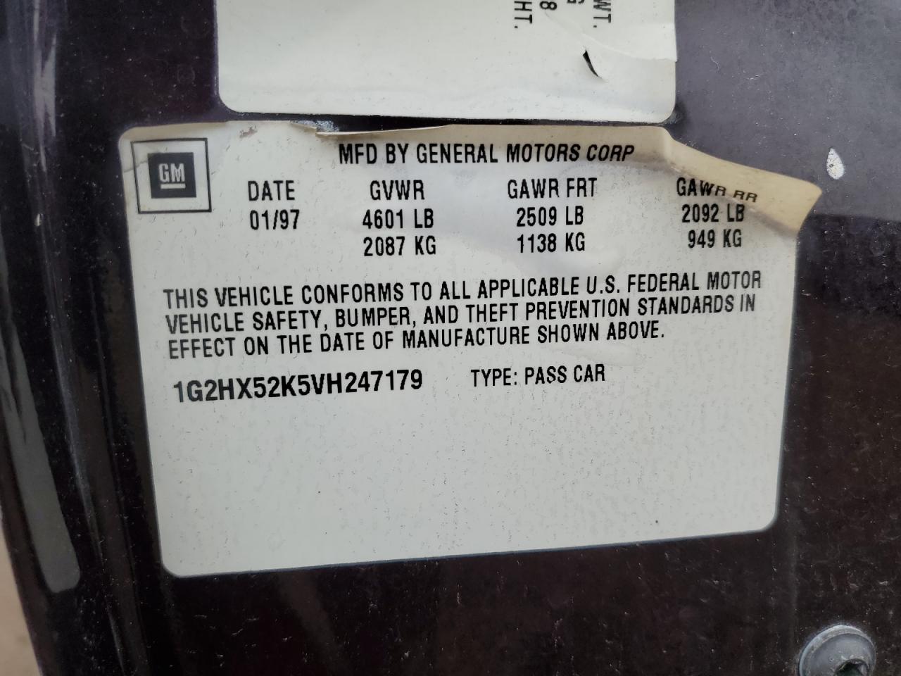 1998 Pontiac Bonneville Se Бордовый vin: 1G2HX52K5VH247179