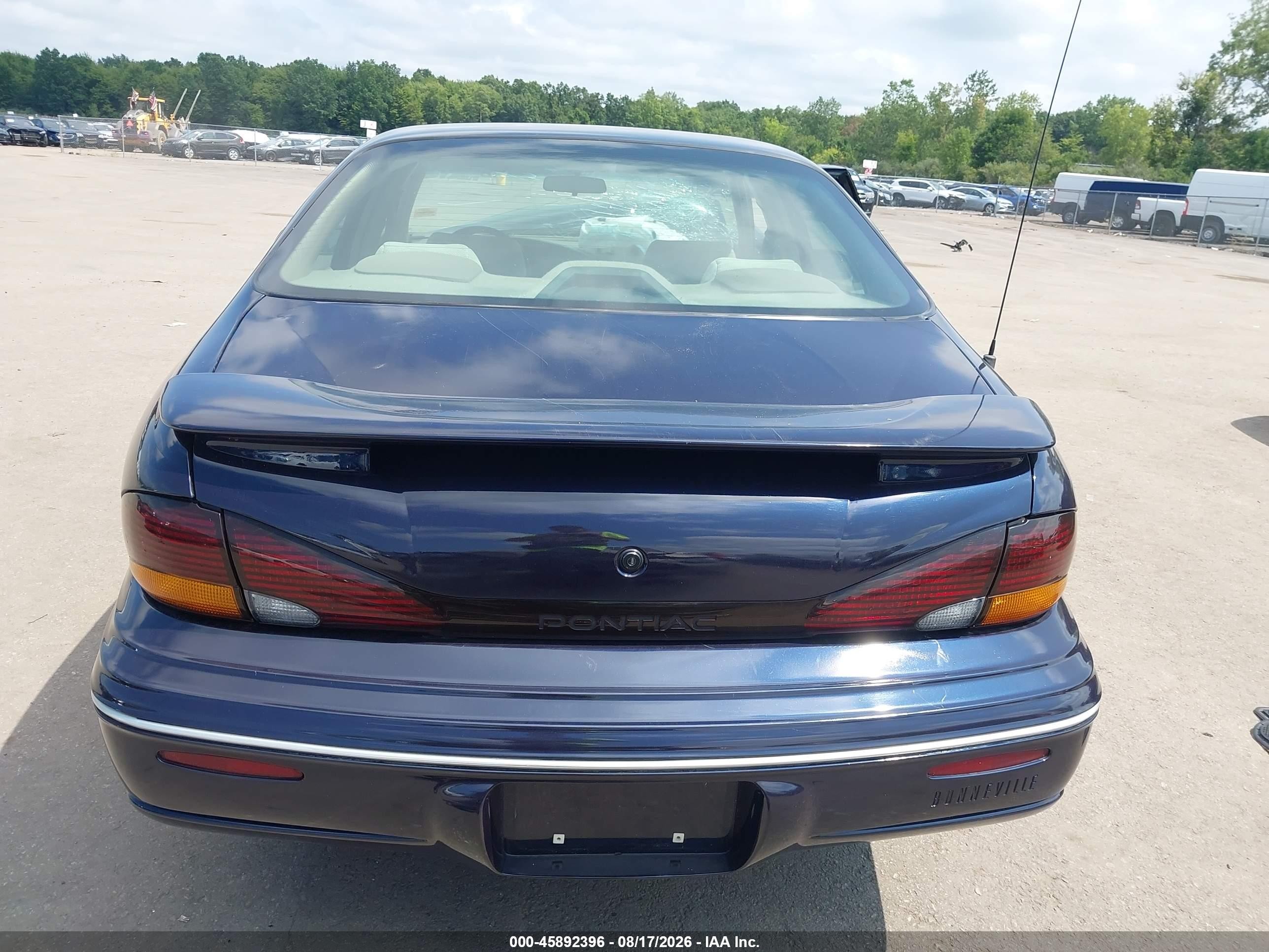 1998 Pontiac Bonneville Se Dark Blue vin: 1G2HX52K9W4222181