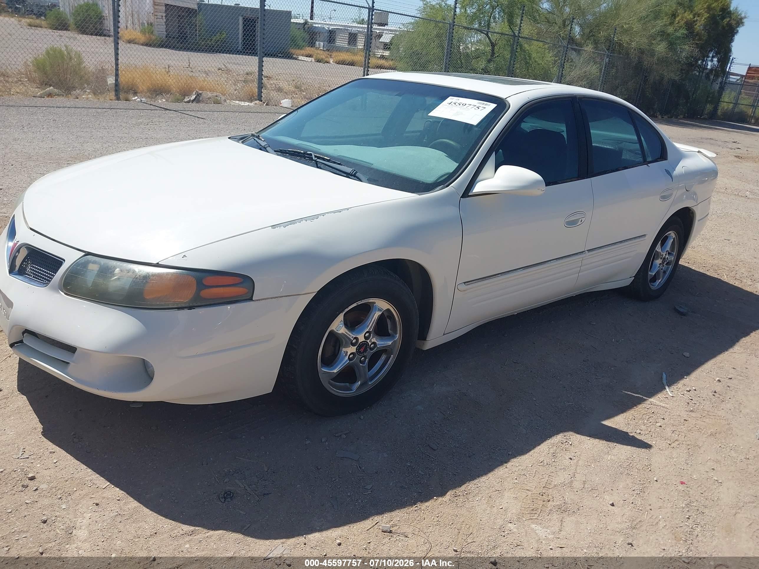 2005 Pontiac Bonneville Se White vin: 1G2HX54K25U105361
