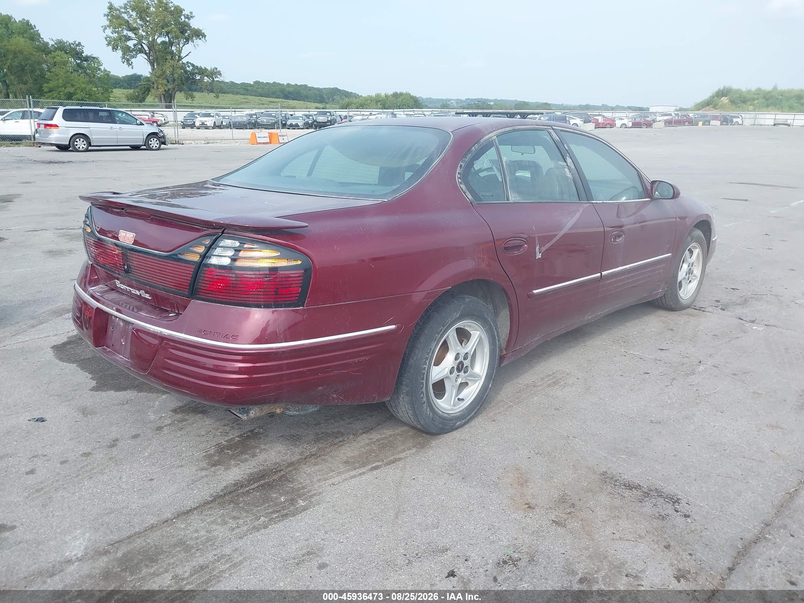 2000 Pontiac Bonneville Se Maroon vin: 1G2HX54K2Y4195065