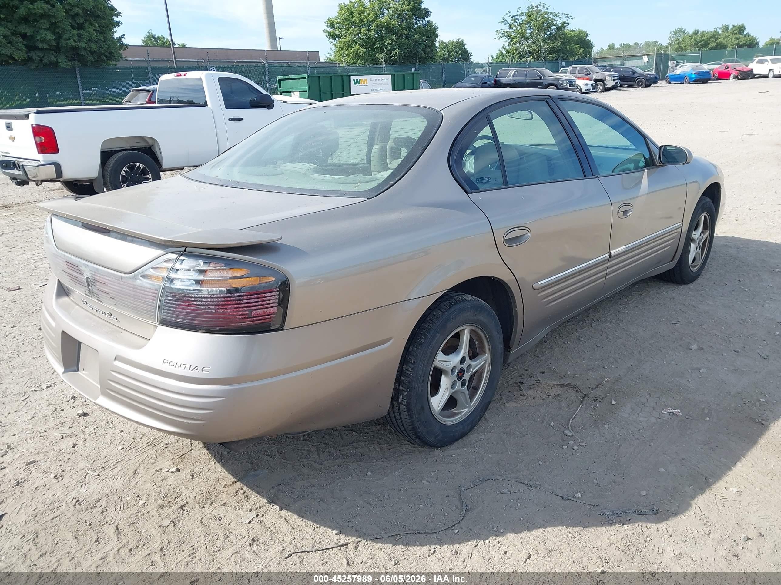 2002 Pontiac Bonneville Se Champagne vin: 1G2HX54K424235928