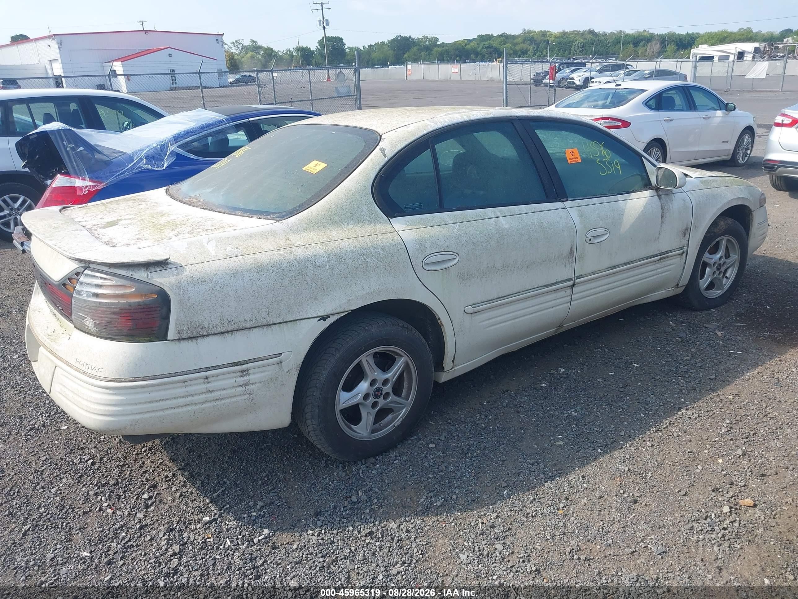 2001 Pontiac Bonneville Se White vin: 1G2HX54K514162552