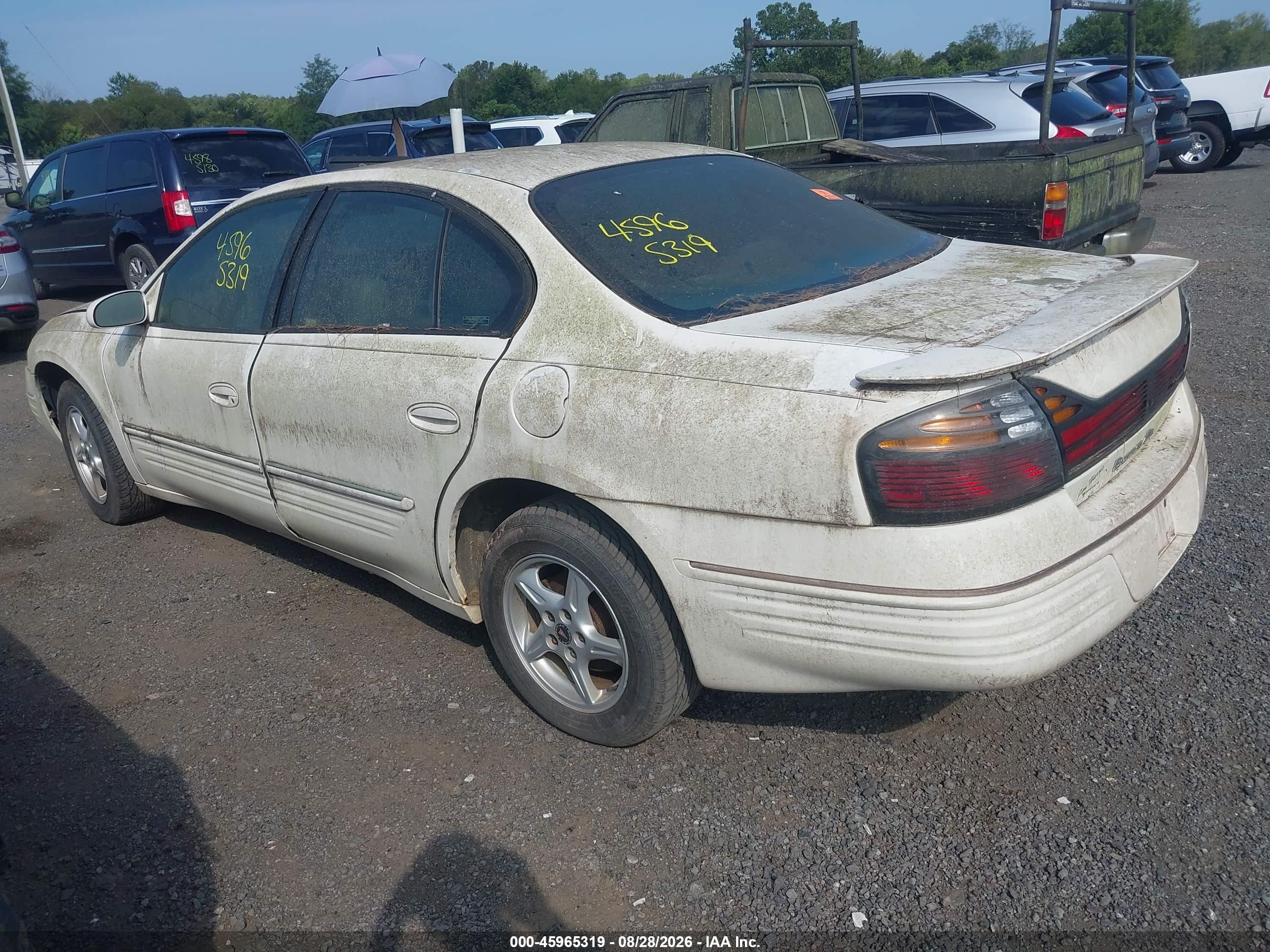 2001 Pontiac Bonneville Se White vin: 1G2HX54K514162552