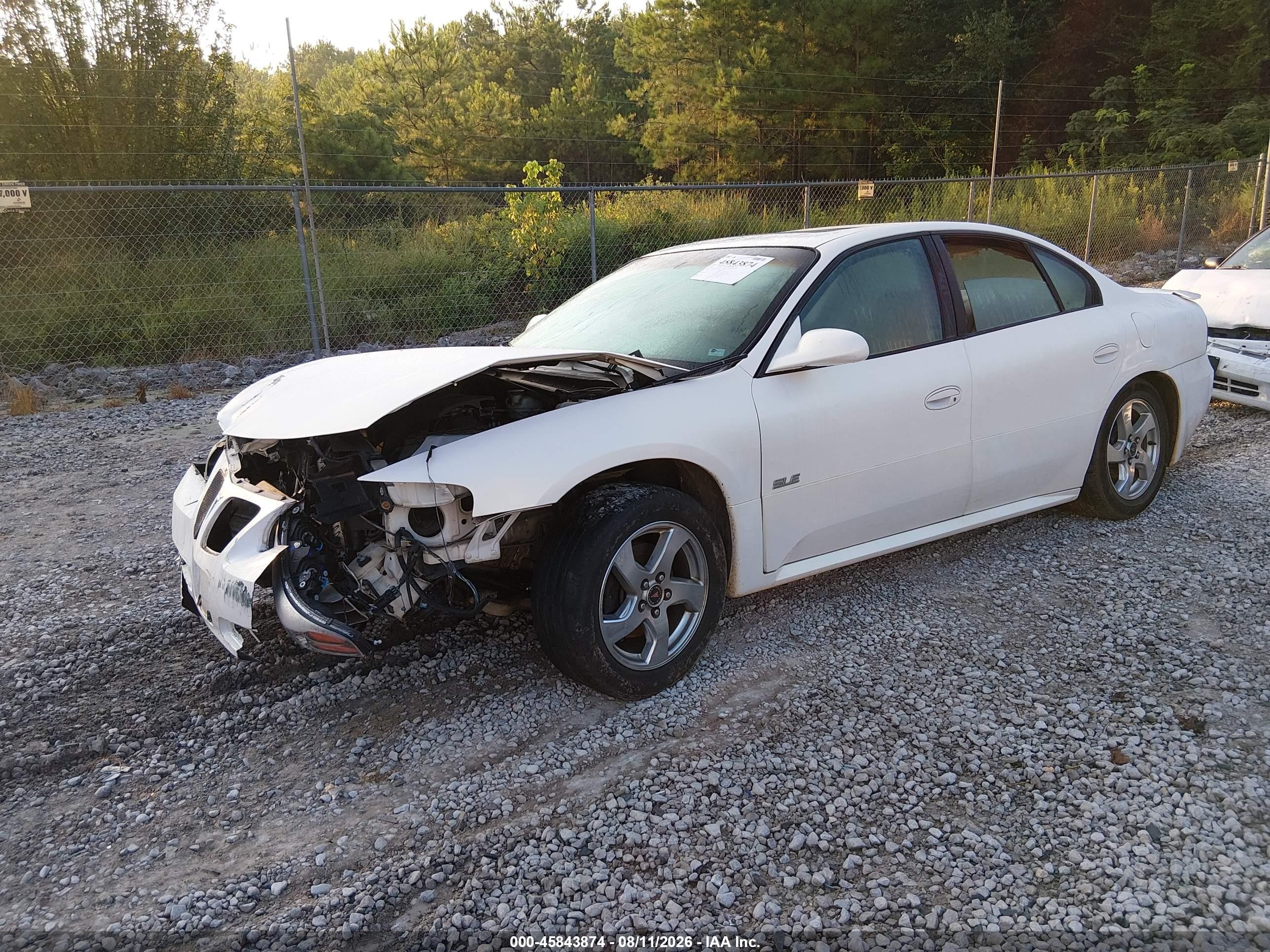 2005 Pontiac Bonneville Sle White vin: 1G2HY52K95U165721