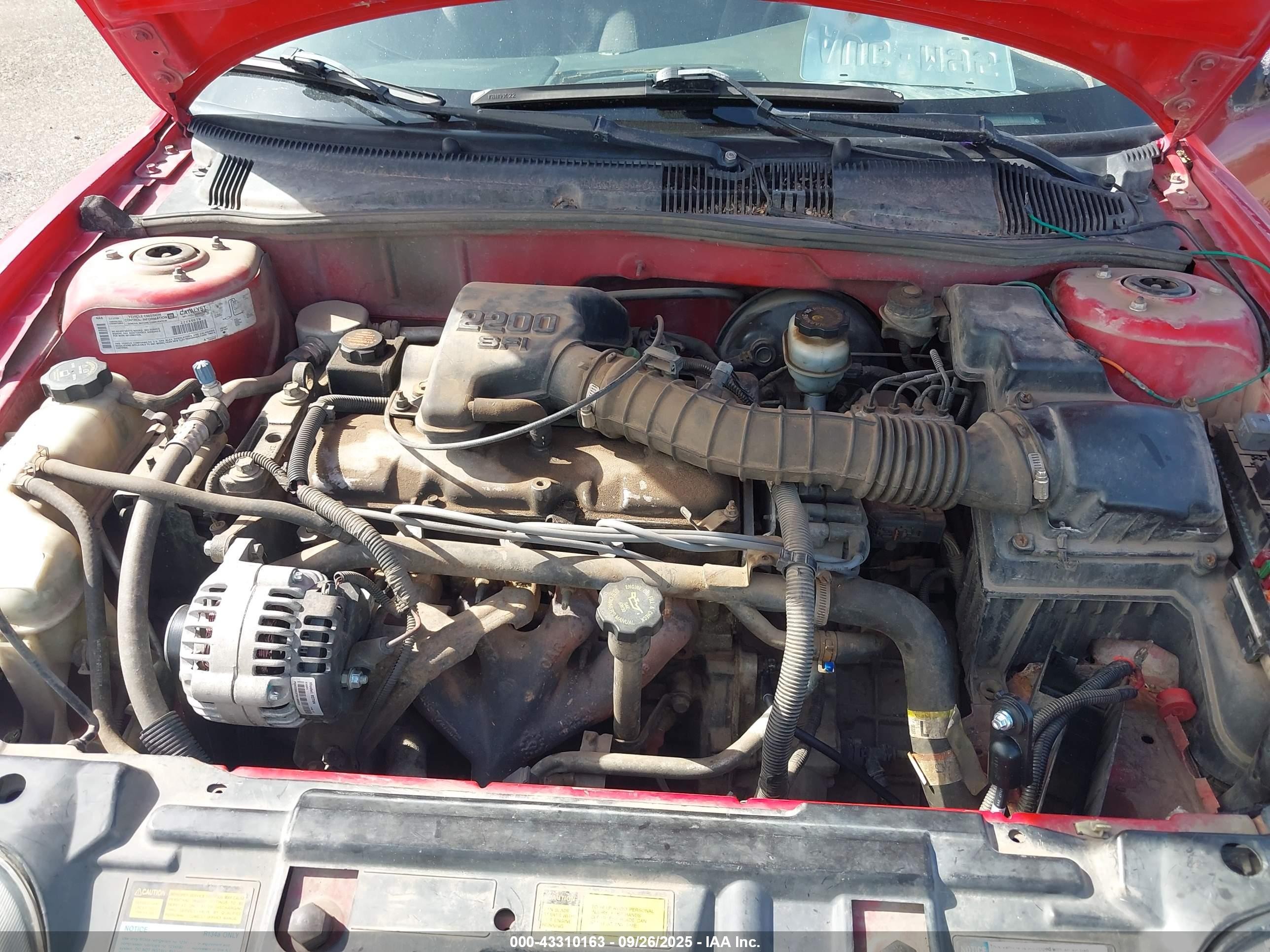2001 Pontiac Sunfire Se Red vin: 1G2JB124217206261