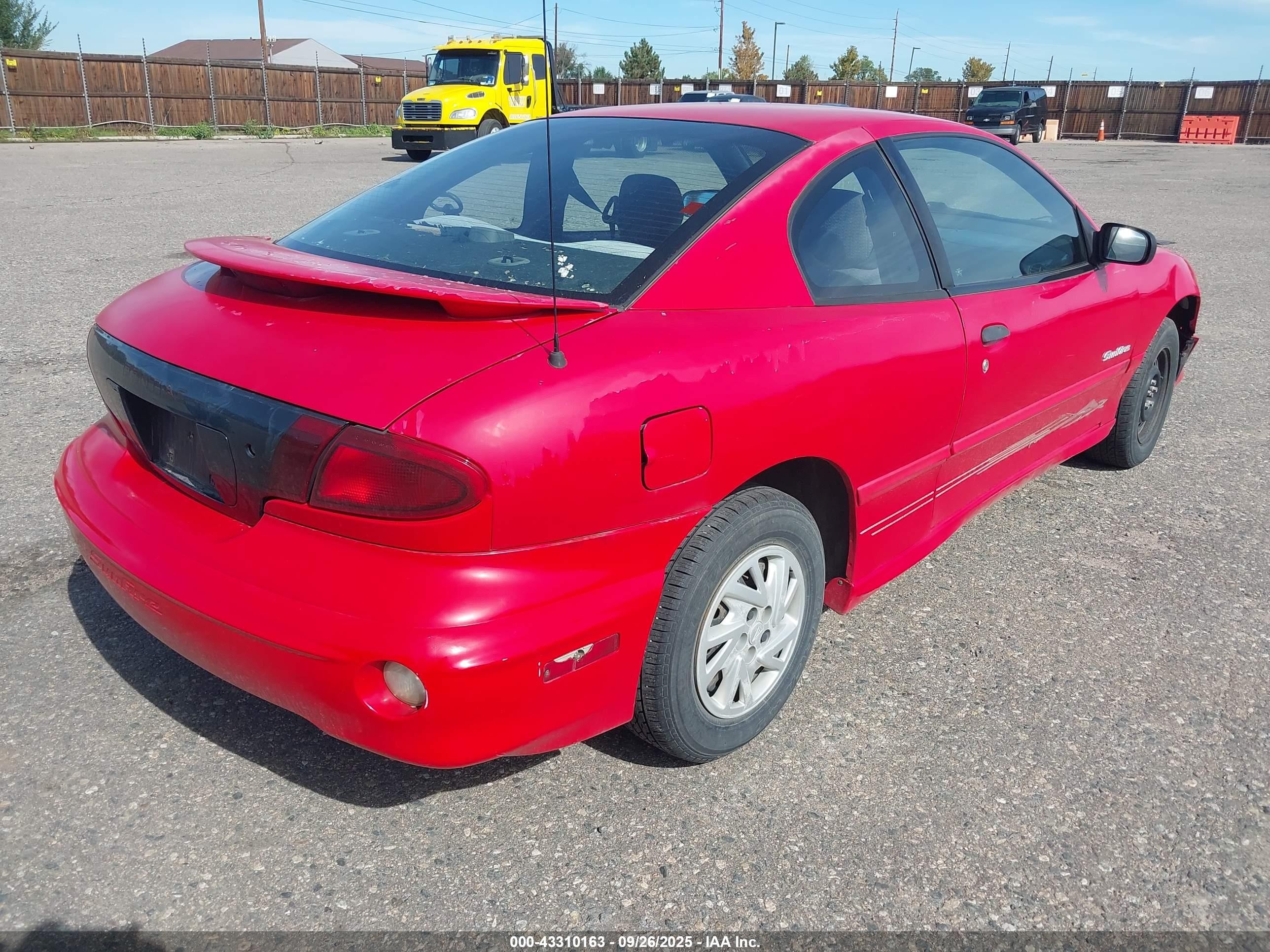 2001 Pontiac Sunfire Se Red vin: 1G2JB124217206261