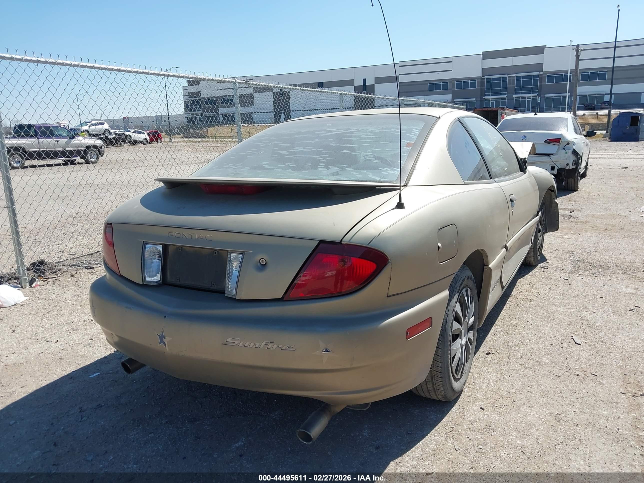 2003 Pontiac Sunfire   Tan vin: 1G2JB12F037362660