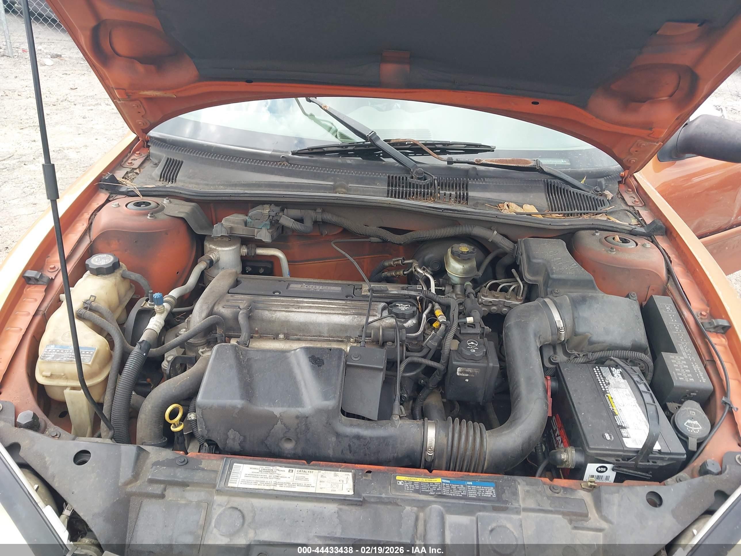 2004 Pontiac Sunfire   Orange vin: 1G2JB12F147114354