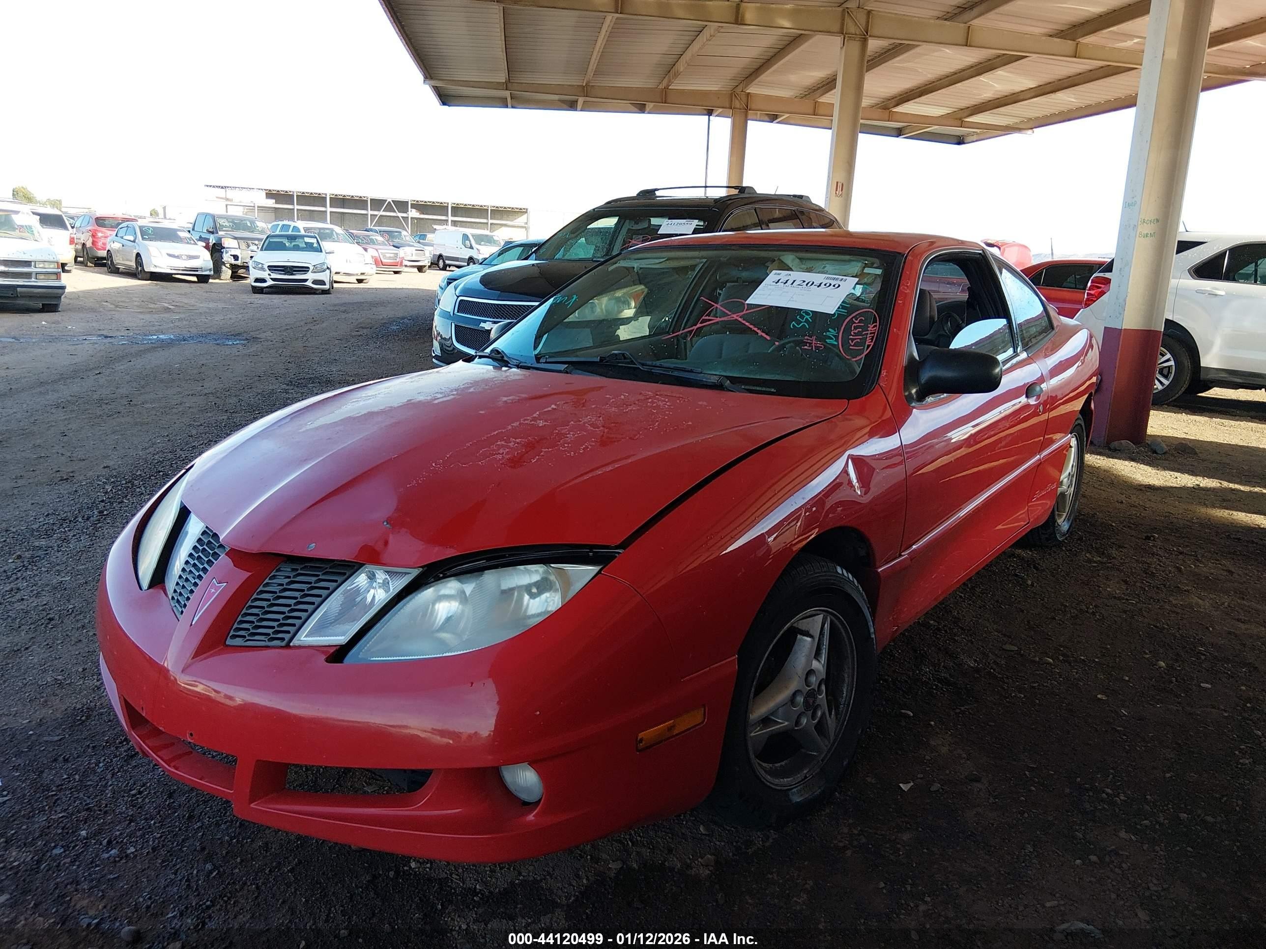 2004 Pontiac Sunfire   Красный vin: 1G2JB12F147350860