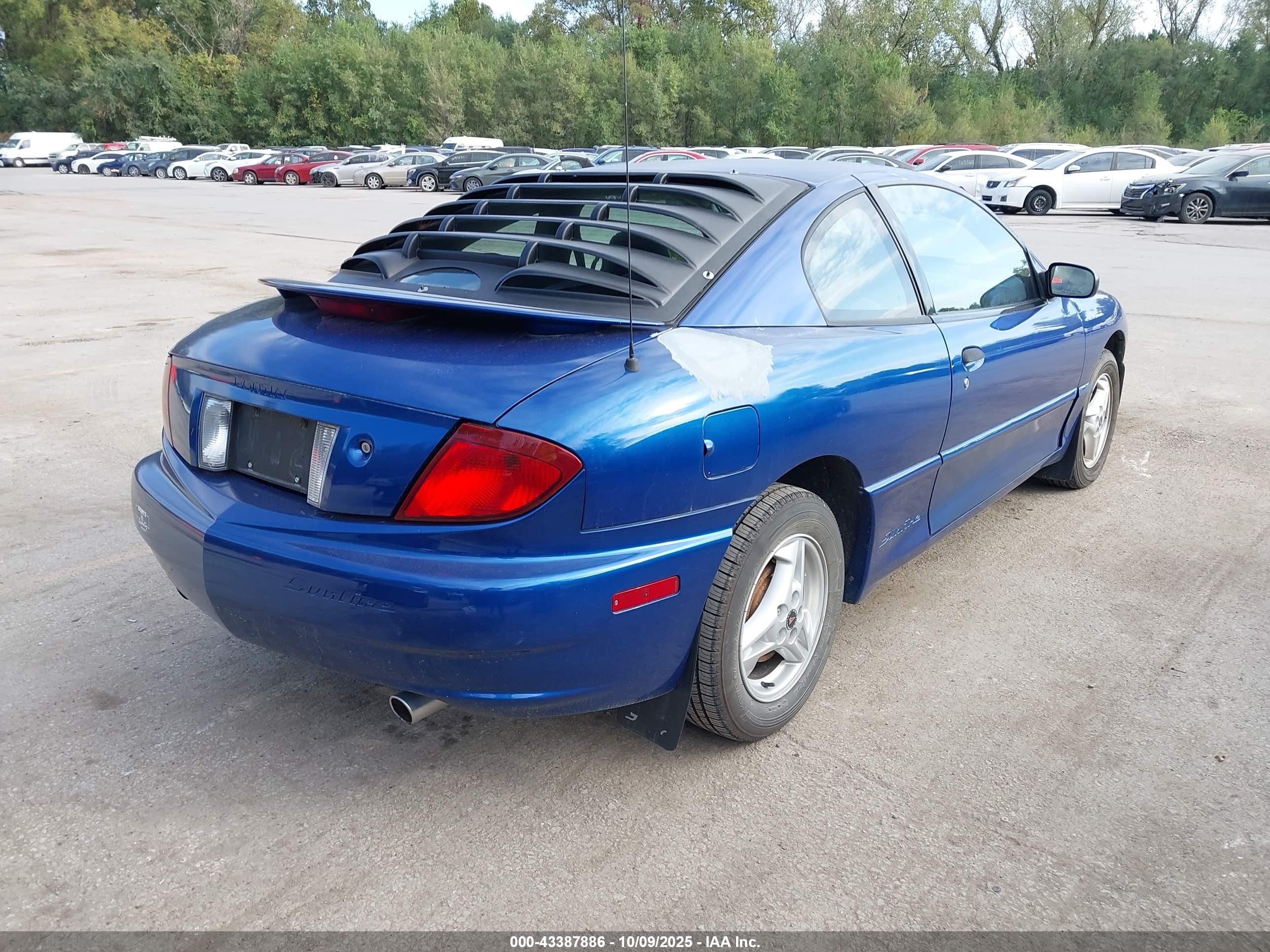 2003 Pontiac Sunfire Blue vin: 1G2JB12F237155249