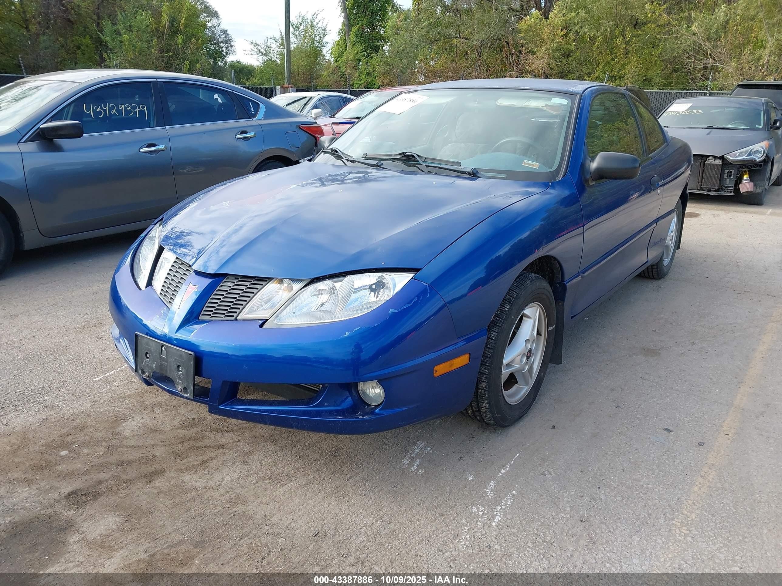 2003 Pontiac Sunfire Blue vin: 1G2JB12F237155249
