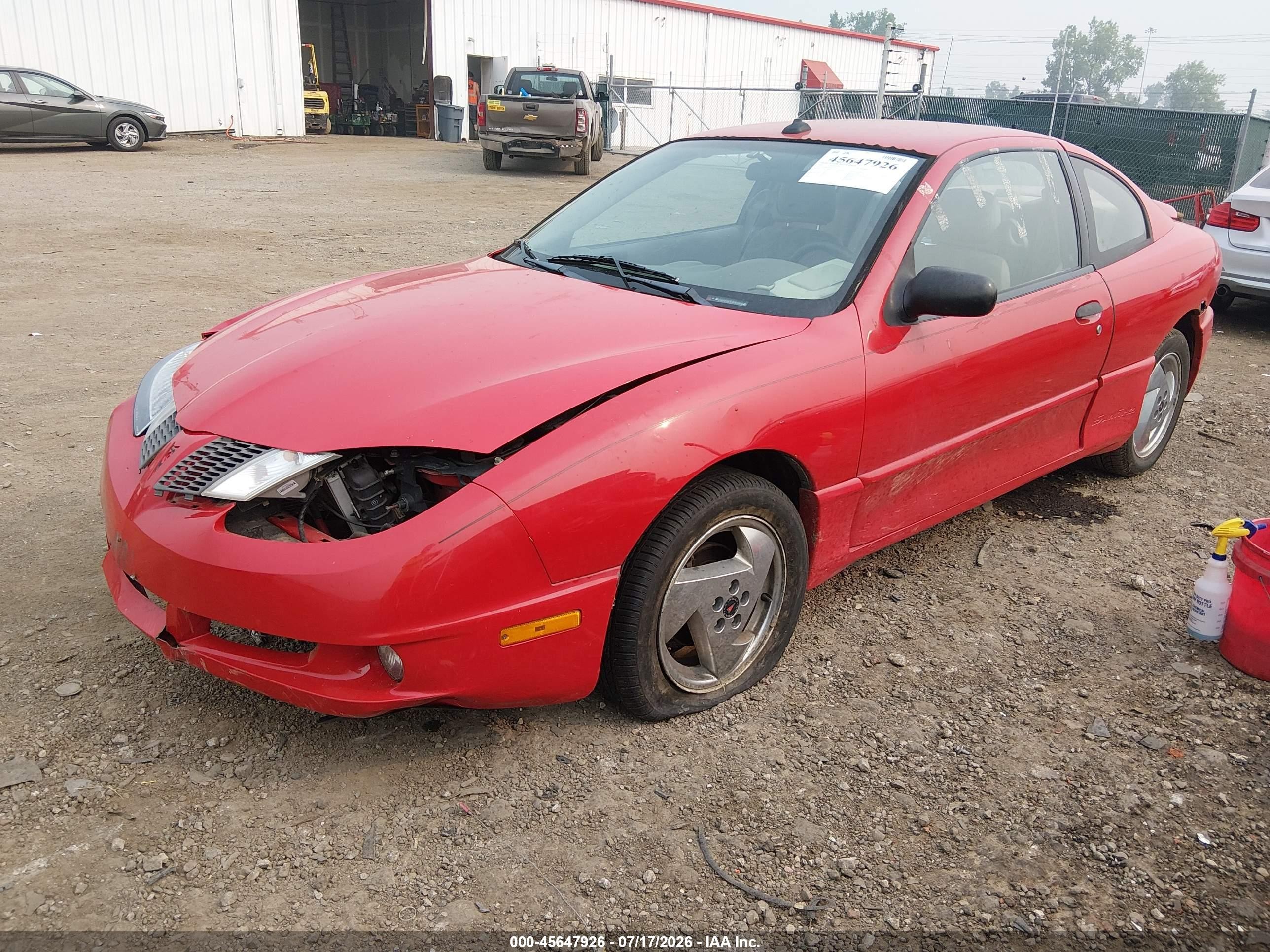 2003 Pontiac Sunfire   Красный vin: 1G2JB12F437179245