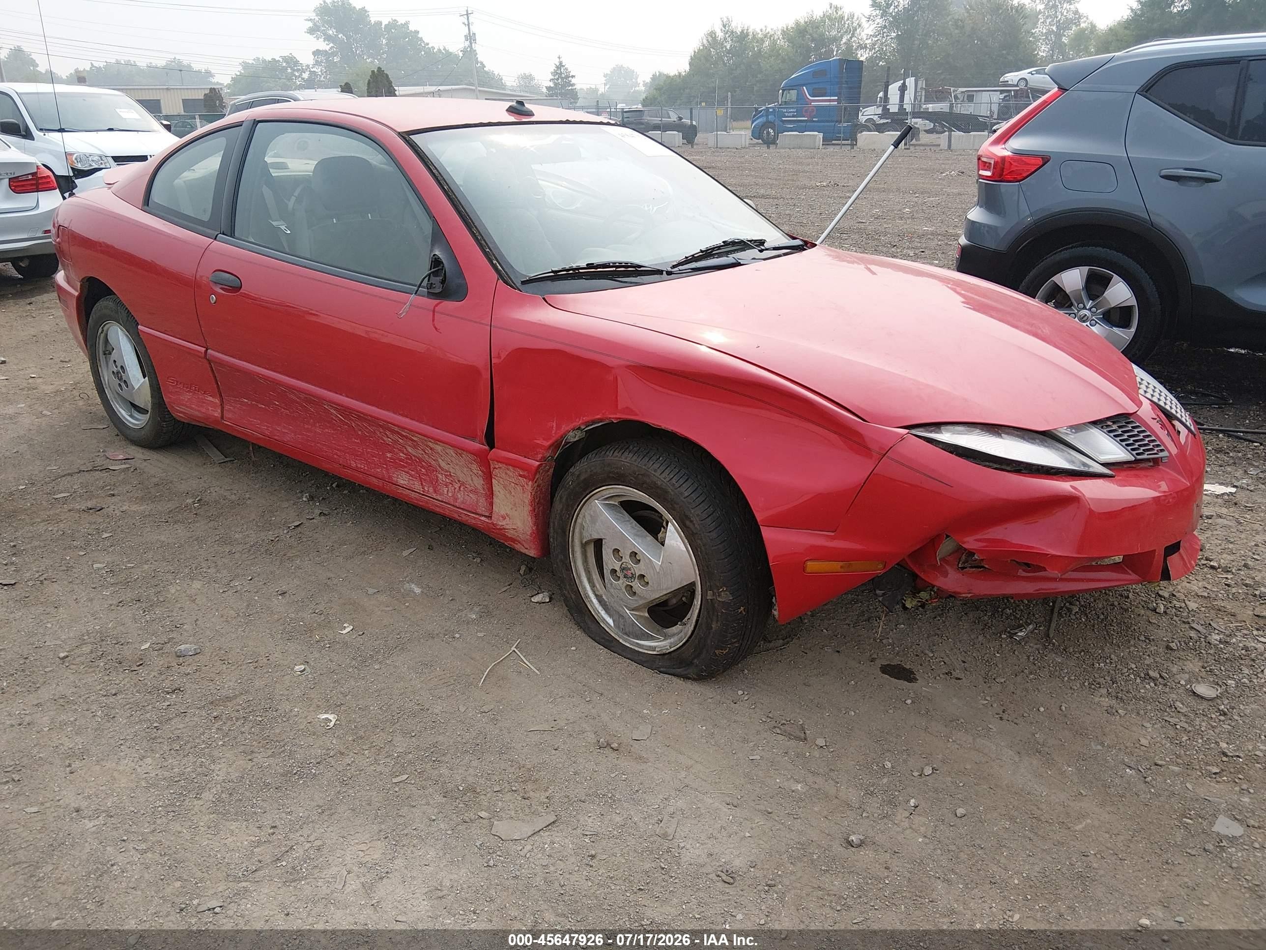 2003 Pontiac Sunfire   Красный vin: 1G2JB12F437179245