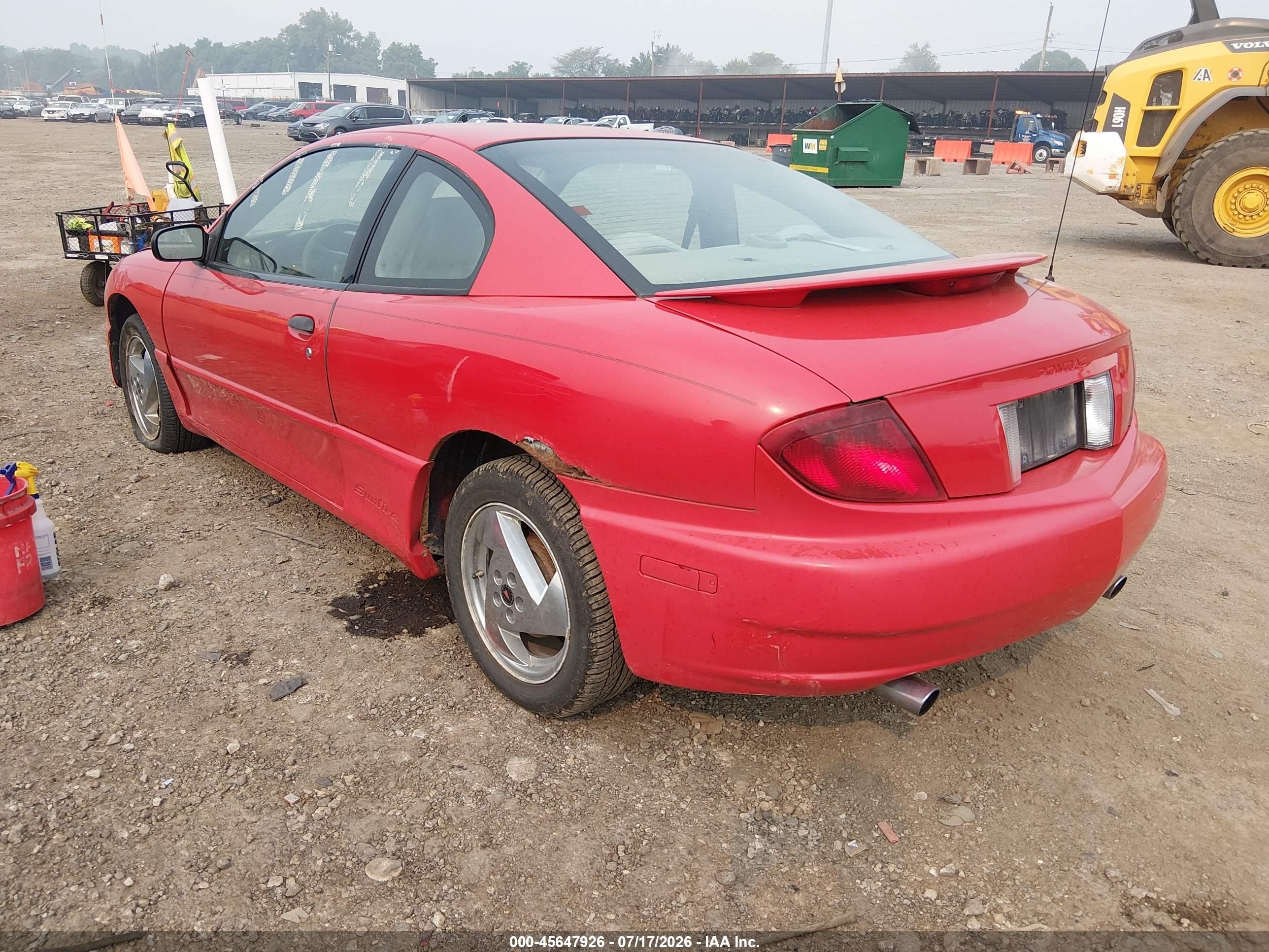 2003 Pontiac Sunfire   Красный vin: 1G2JB12F437179245