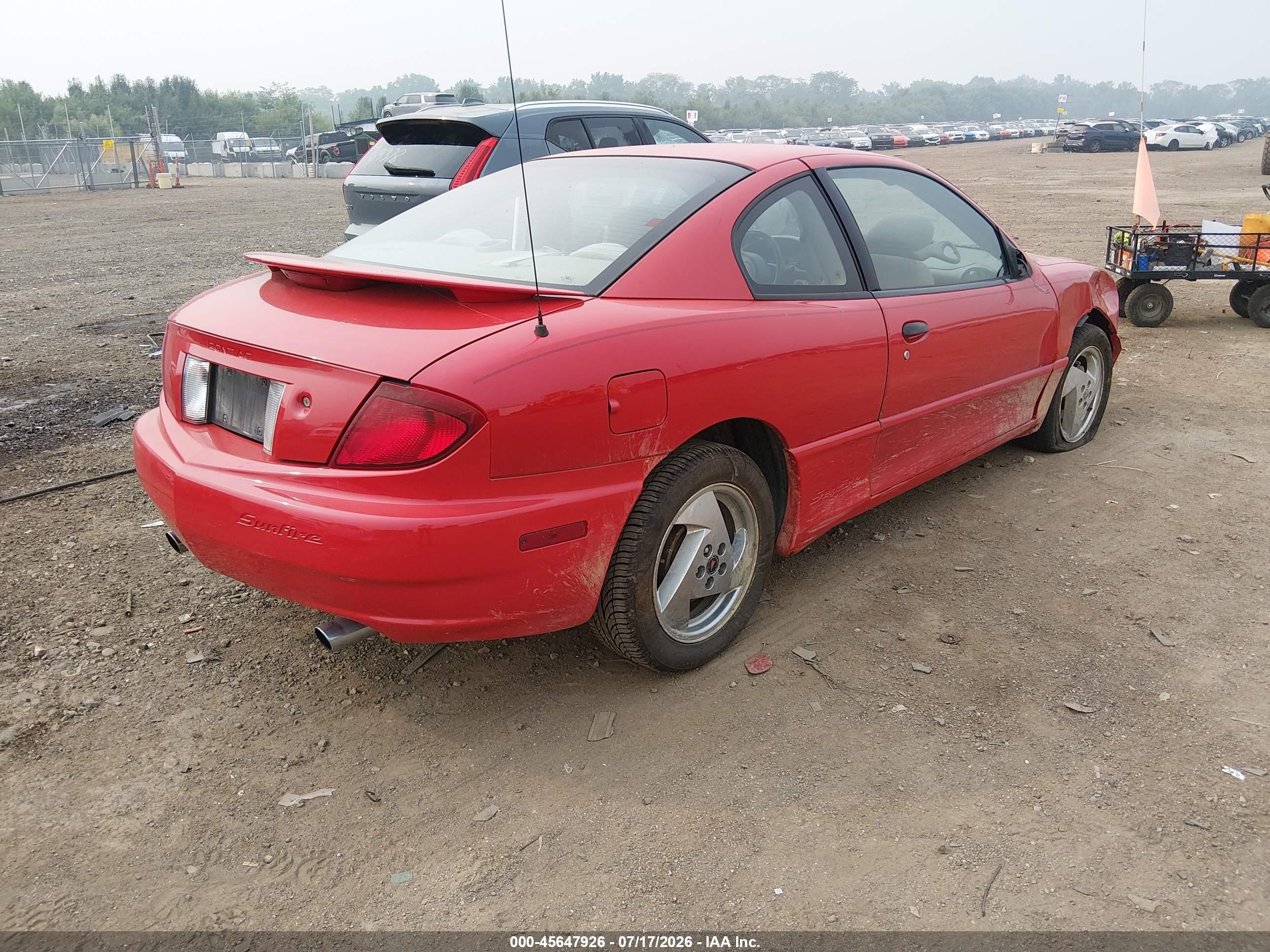 2003 Pontiac Sunfire   Красный vin: 1G2JB12F437179245