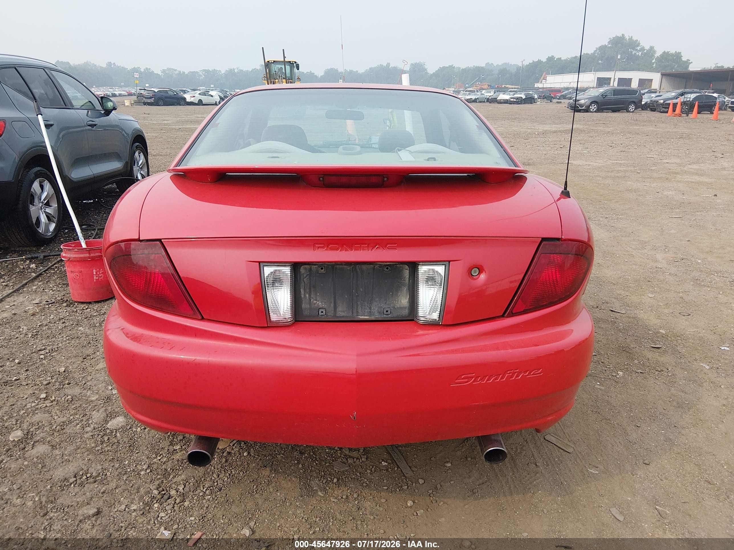 2003 Pontiac Sunfire   Красный vin: 1G2JB12F437179245