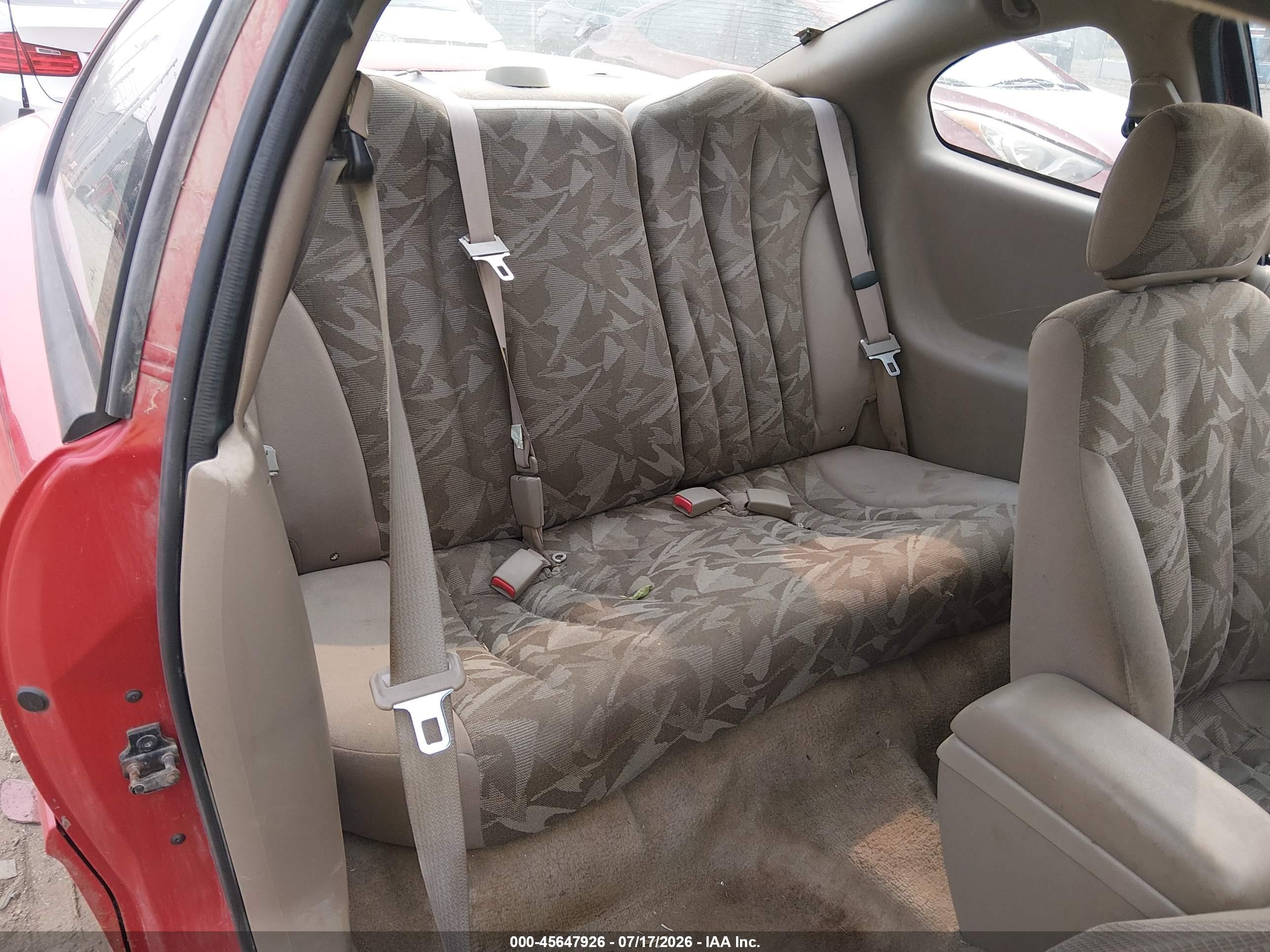 2003 Pontiac Sunfire   Красный vin: 1G2JB12F437179245