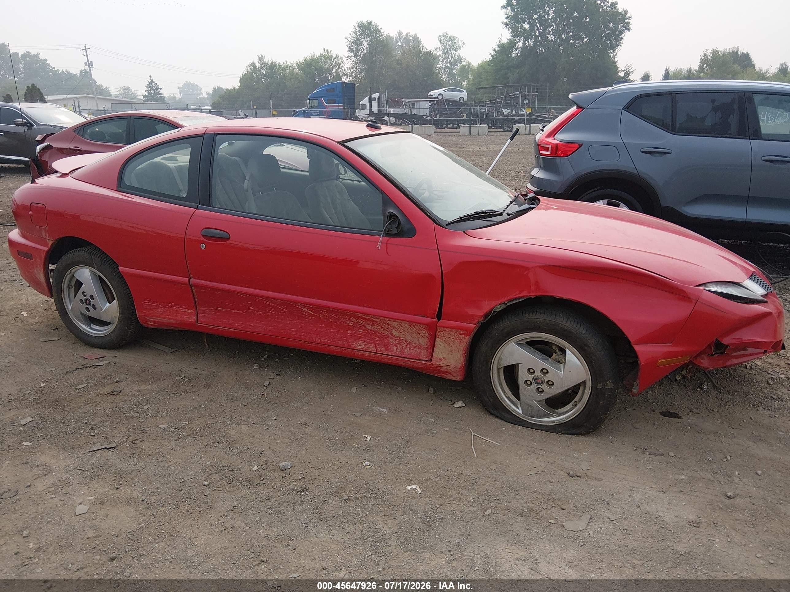 2003 Pontiac Sunfire   Красный vin: 1G2JB12F437179245