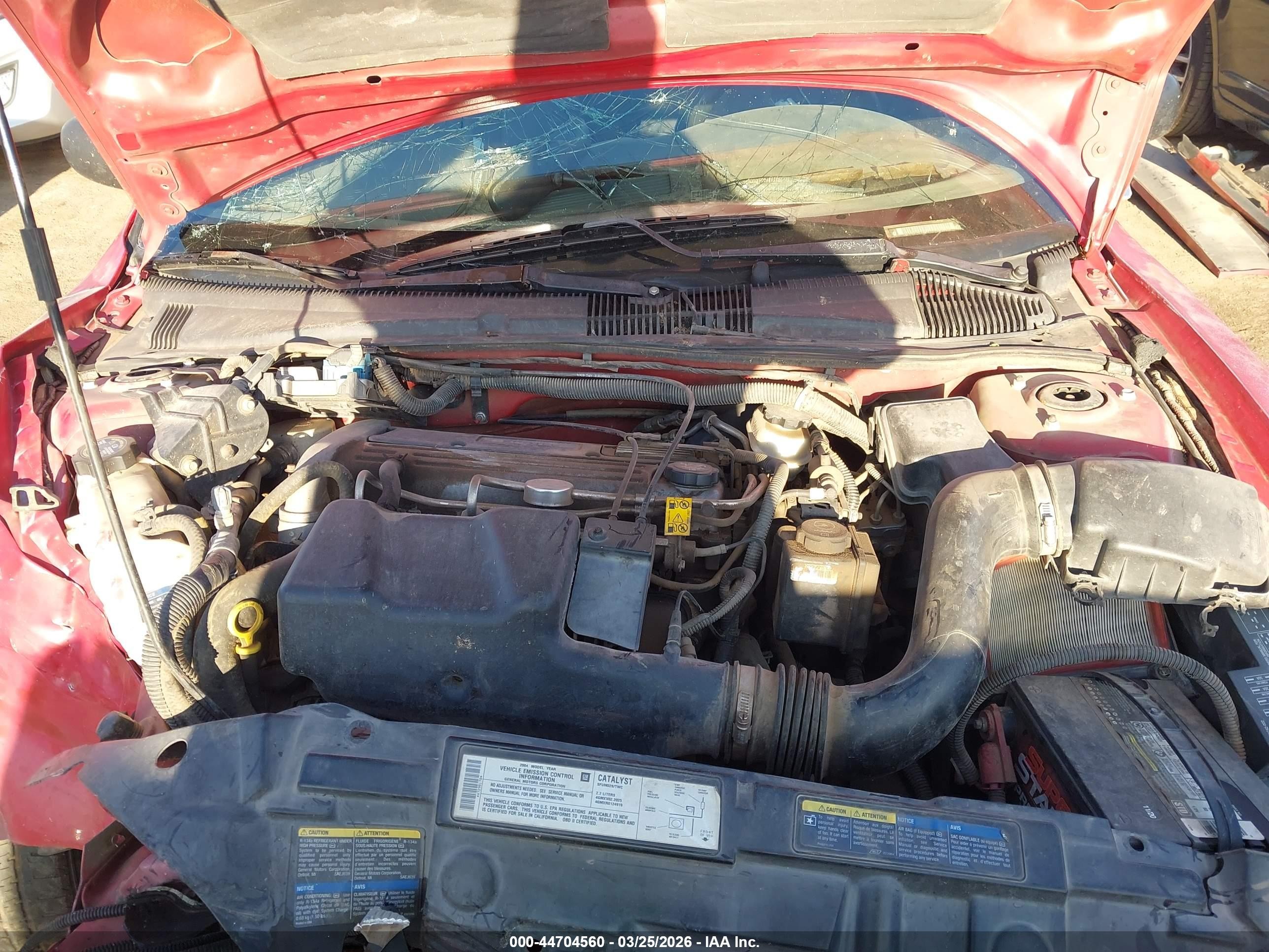 2004 Pontiac Sunfire   Red vin: 1G2JB12F547298178