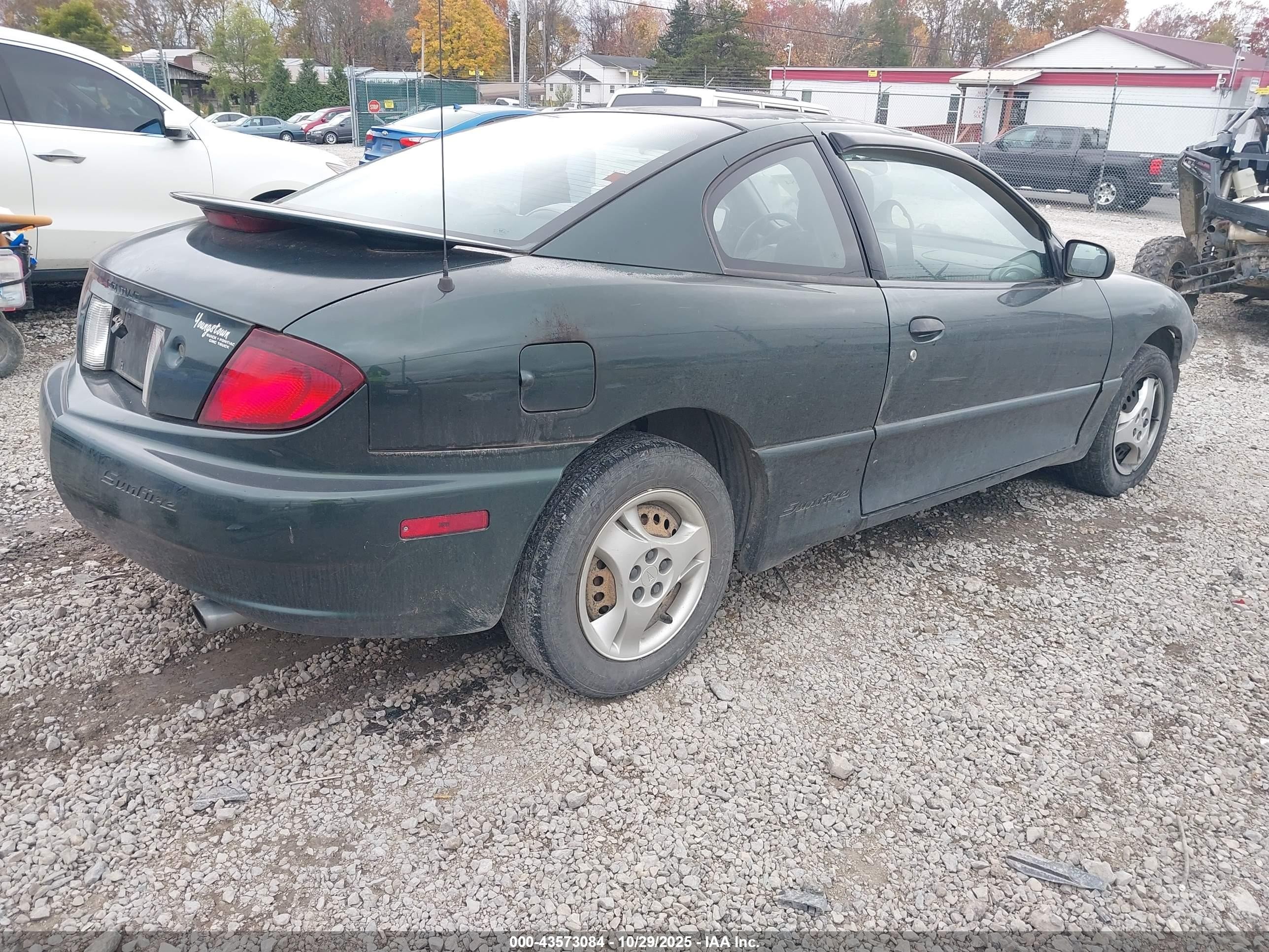 2003 Pontiac Sunfire   Green vin: 1G2JB12F837296021