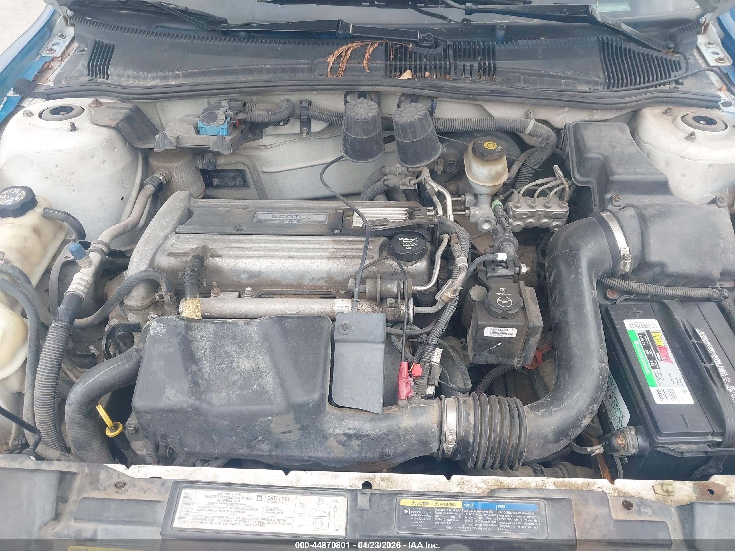 2004 Pontiac Sunfire   Blue vin: 1G2JB12F847262386