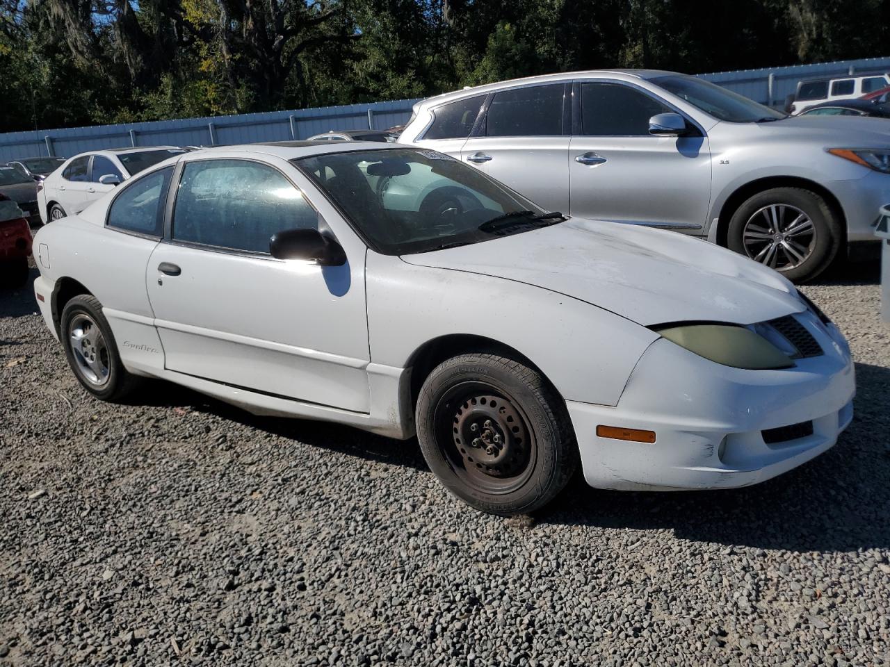 2004 Pontiac Sunfire White vin: 1G2JB12F847350354