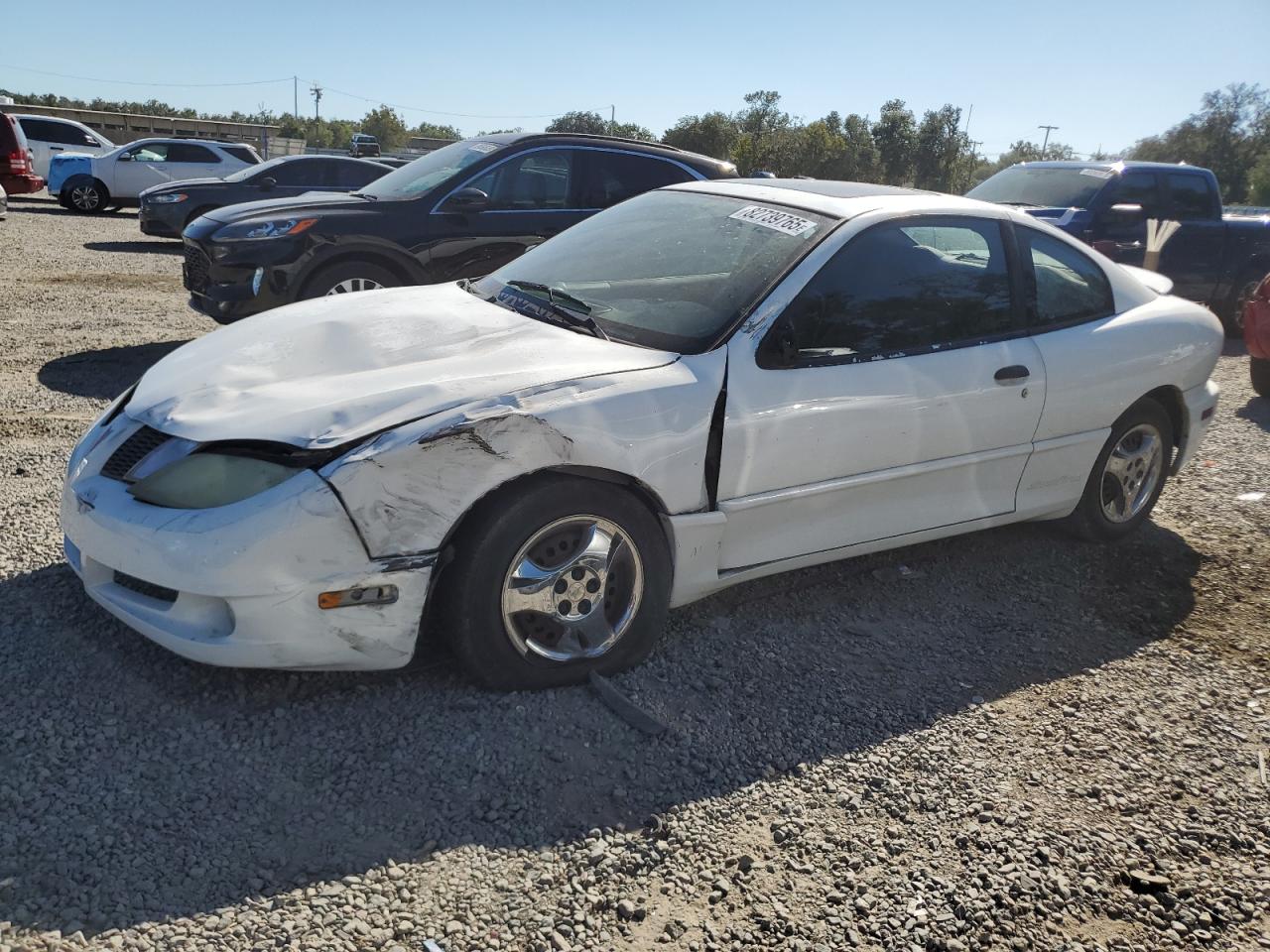 2004 Pontiac Sunfire White vin: 1G2JB12F847350354