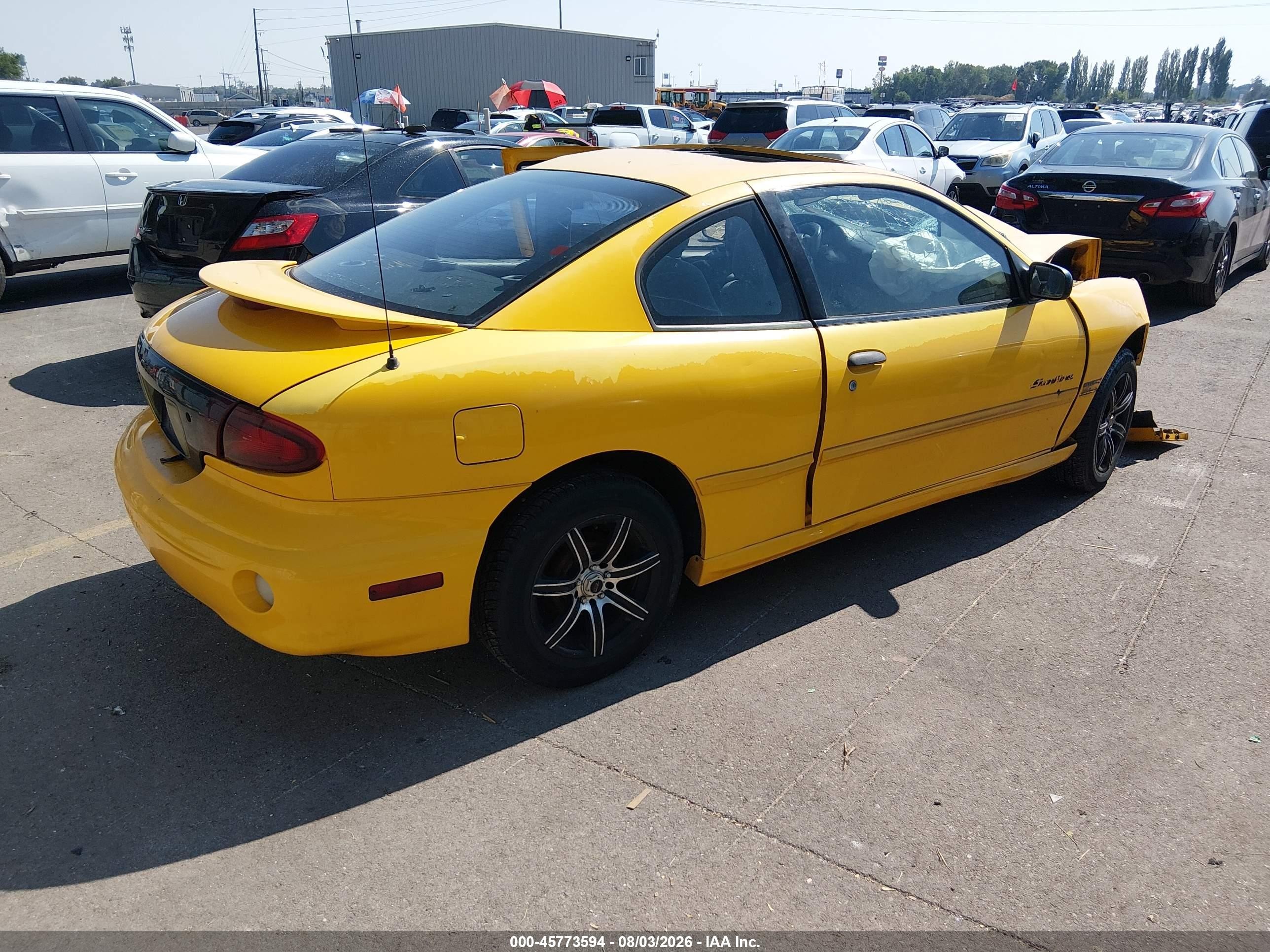 2002 Pontiac Sunfire Se Yellow vin: 1G2JB12FX27292261