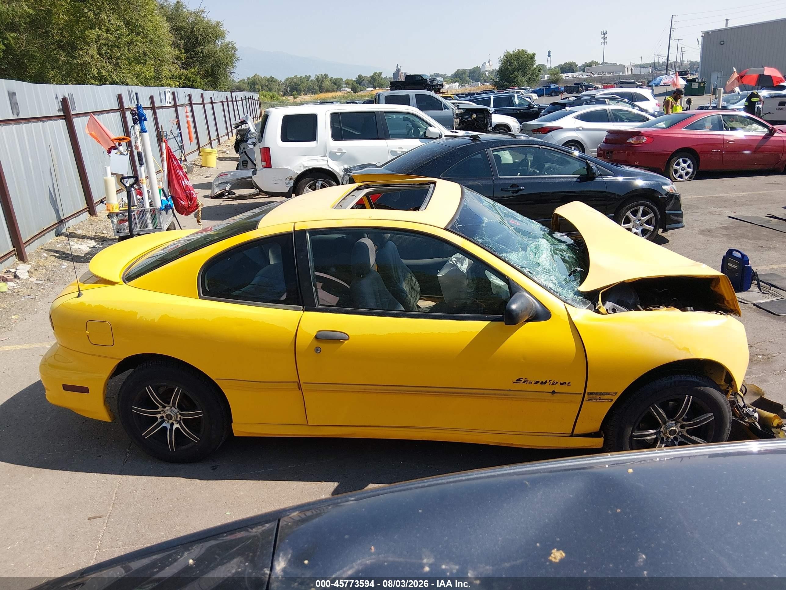 2002 Pontiac Sunfire Se Yellow vin: 1G2JB12FX27292261