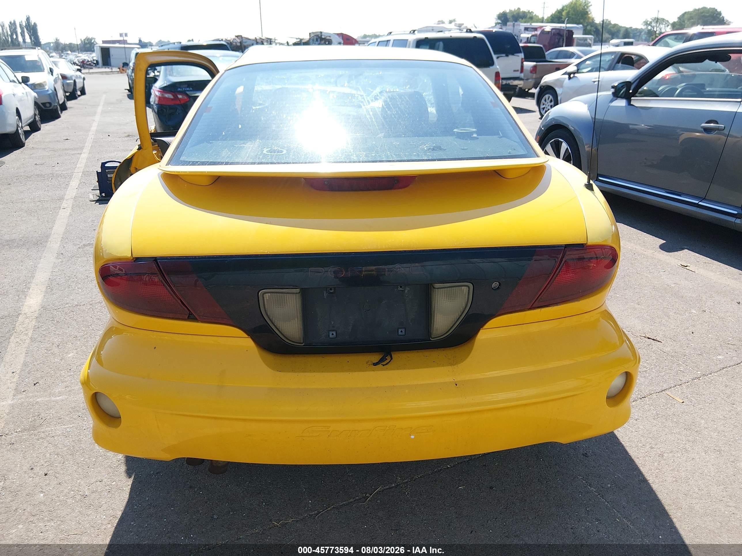 2002 Pontiac Sunfire Se Yellow vin: 1G2JB12FX27292261