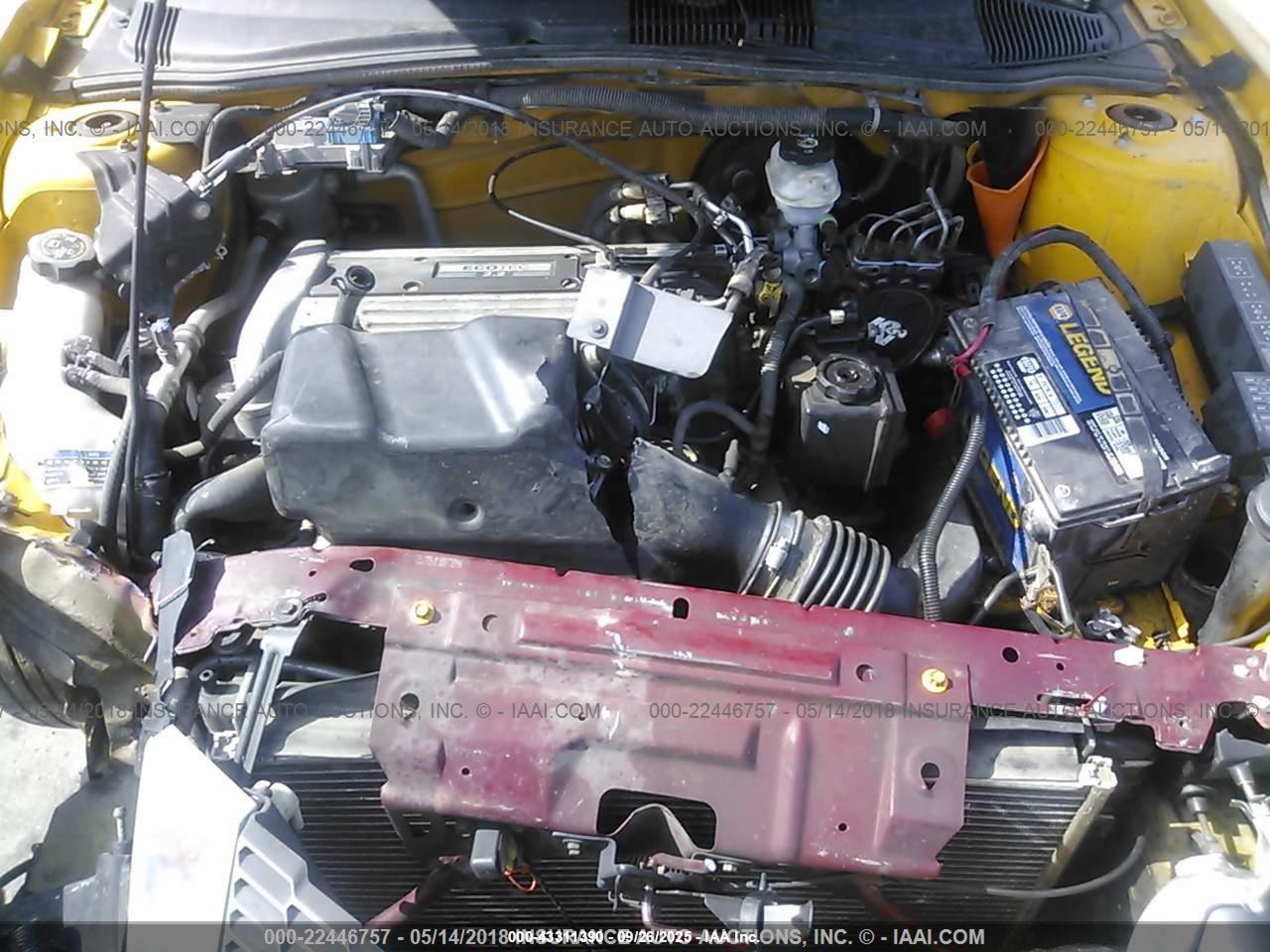 2003 Pontiac Sunfire   Yellow vin: 1G2JB12FX37284713
