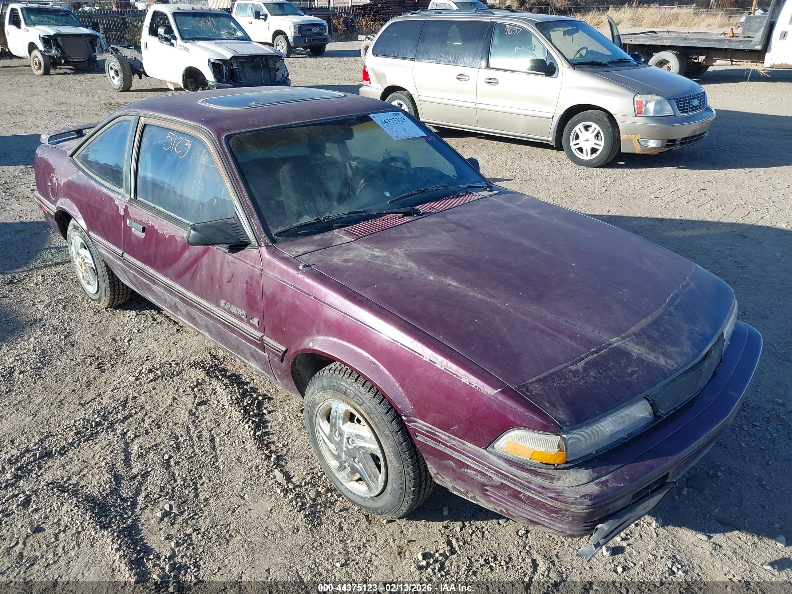 1994 Pontiac Sunbird Le Maroon vin: 1G2JB14H5R7538075