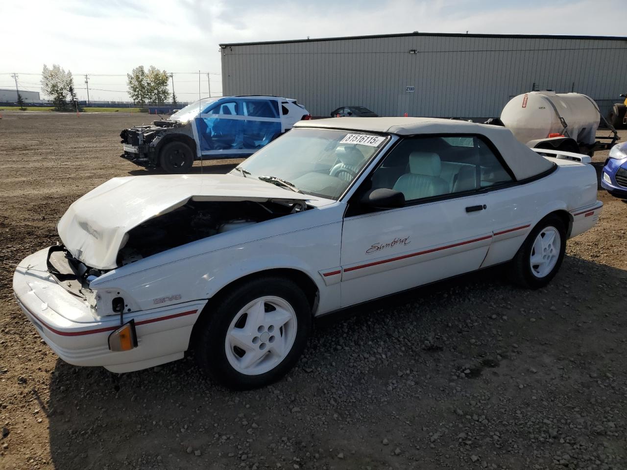 1994 Pontiac Sunbird Le White vin: 1G2JB31TXR7536424