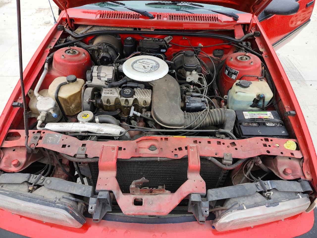 1990 Pontiac Sunbird Le Красный vin: 1G2JB34K3L7617212